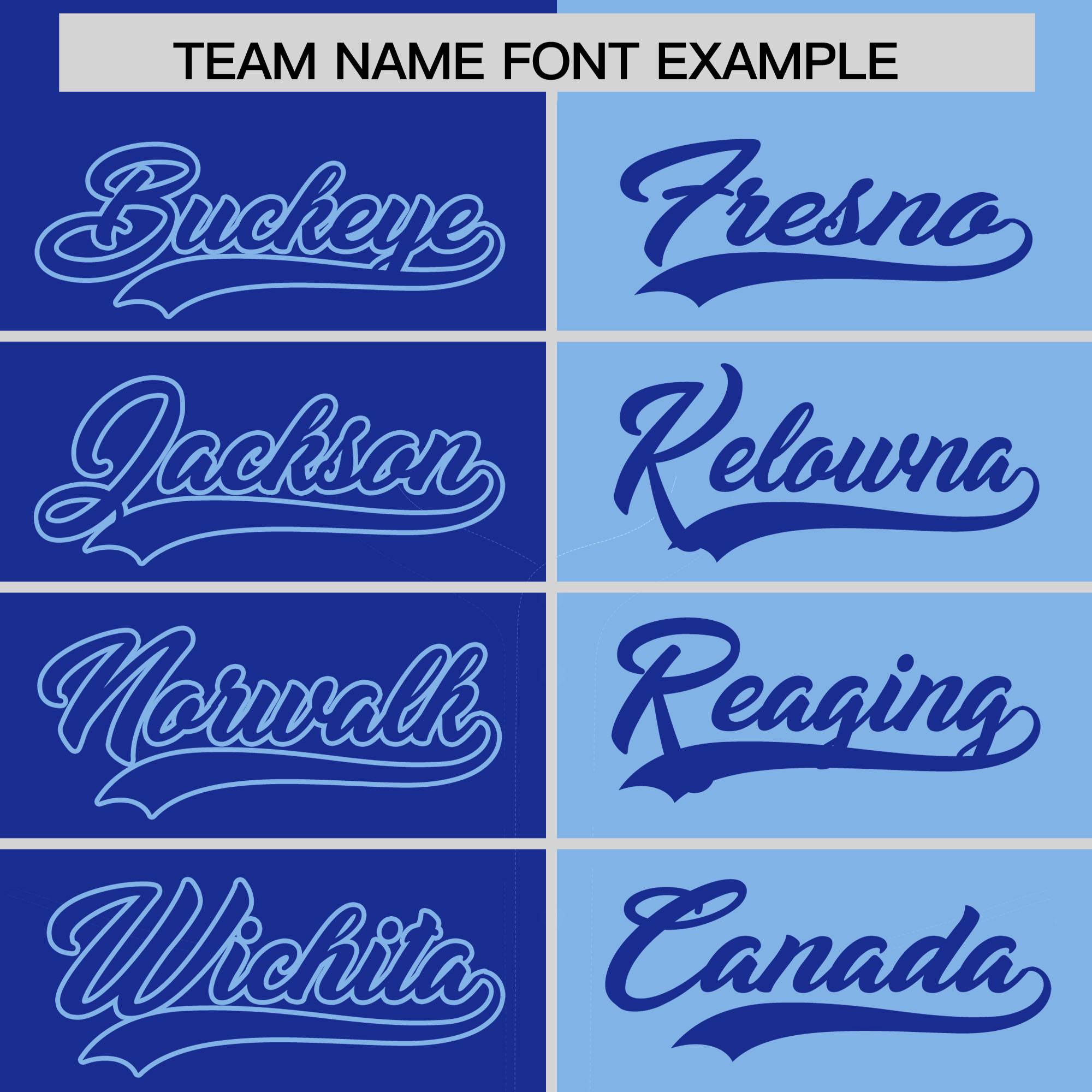 Custom Royal Powder Blue Split Fashion Coconut Tree Design Authentic Baseball Jersey| KXKSHOP