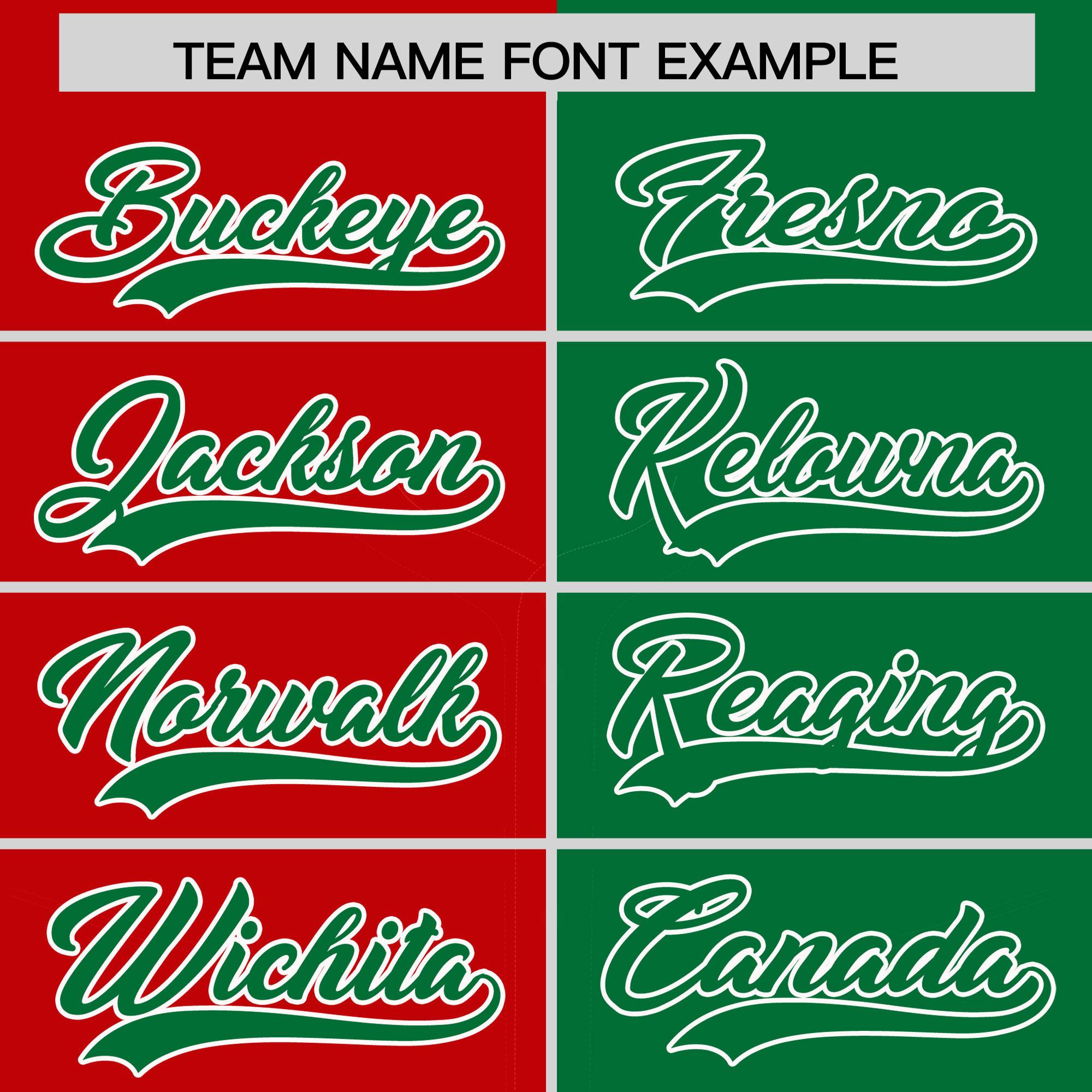 Custom Red Kelly Green Split Fashion Coconut Tree Design Authentic Baseball Jersey| KXKSHOP