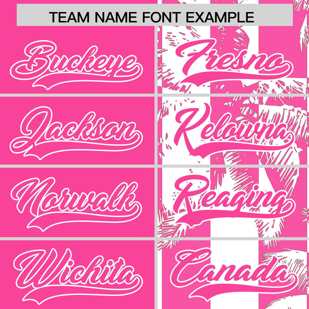 Custom Pink White Split Fashion Coconut Tree Design Authentic Baseball Jersey| KXKSHOP