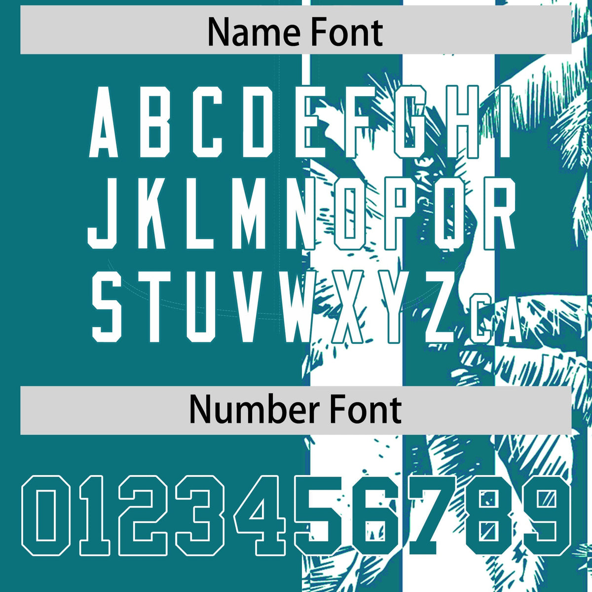 Custom Aqua White Split Fashion Coconut Tree Design Authentic Baseball Jersey| KXKSHOP