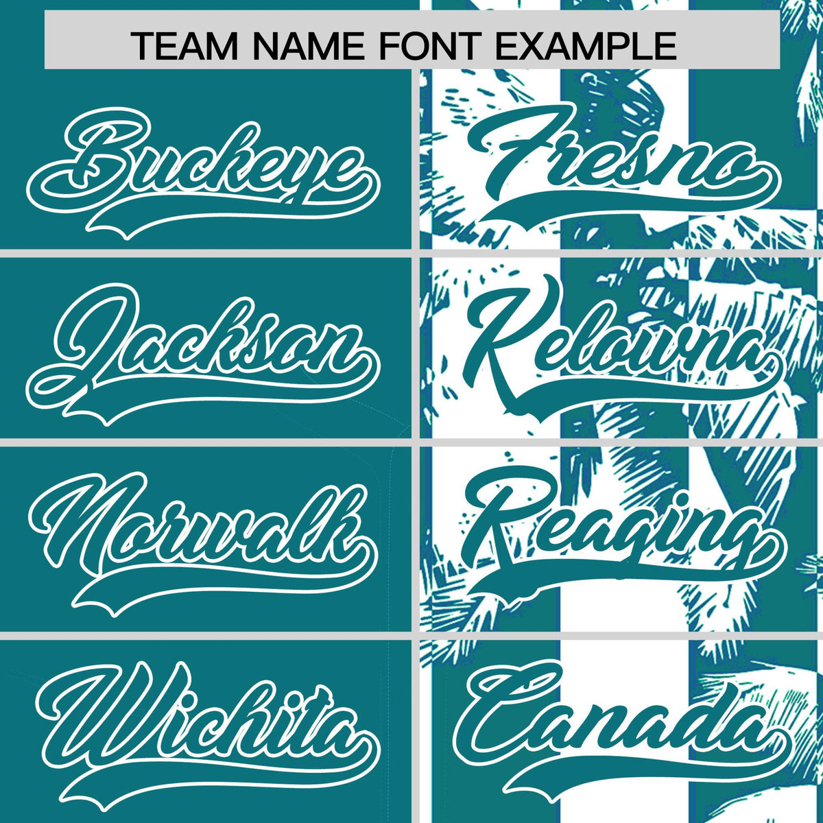 Custom Aqua White Split Fashion Coconut Tree Design Authentic Baseball Jersey| KXKSHOP