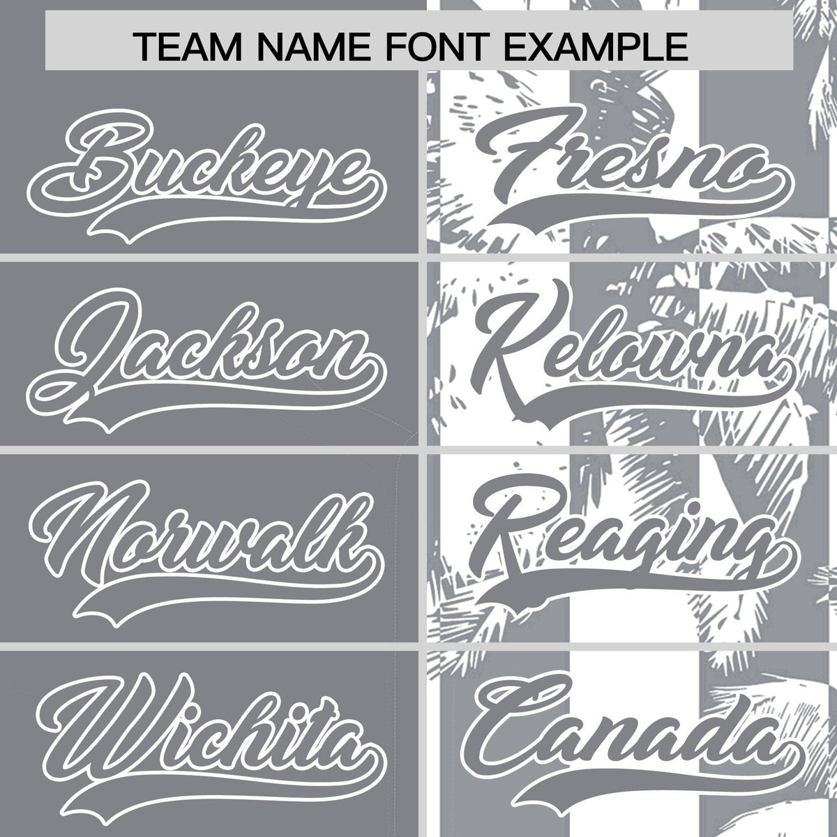 Custom Gray White Split Fashion Coconut Tree Design Authentic Baseball Jersey| KXKSHOP