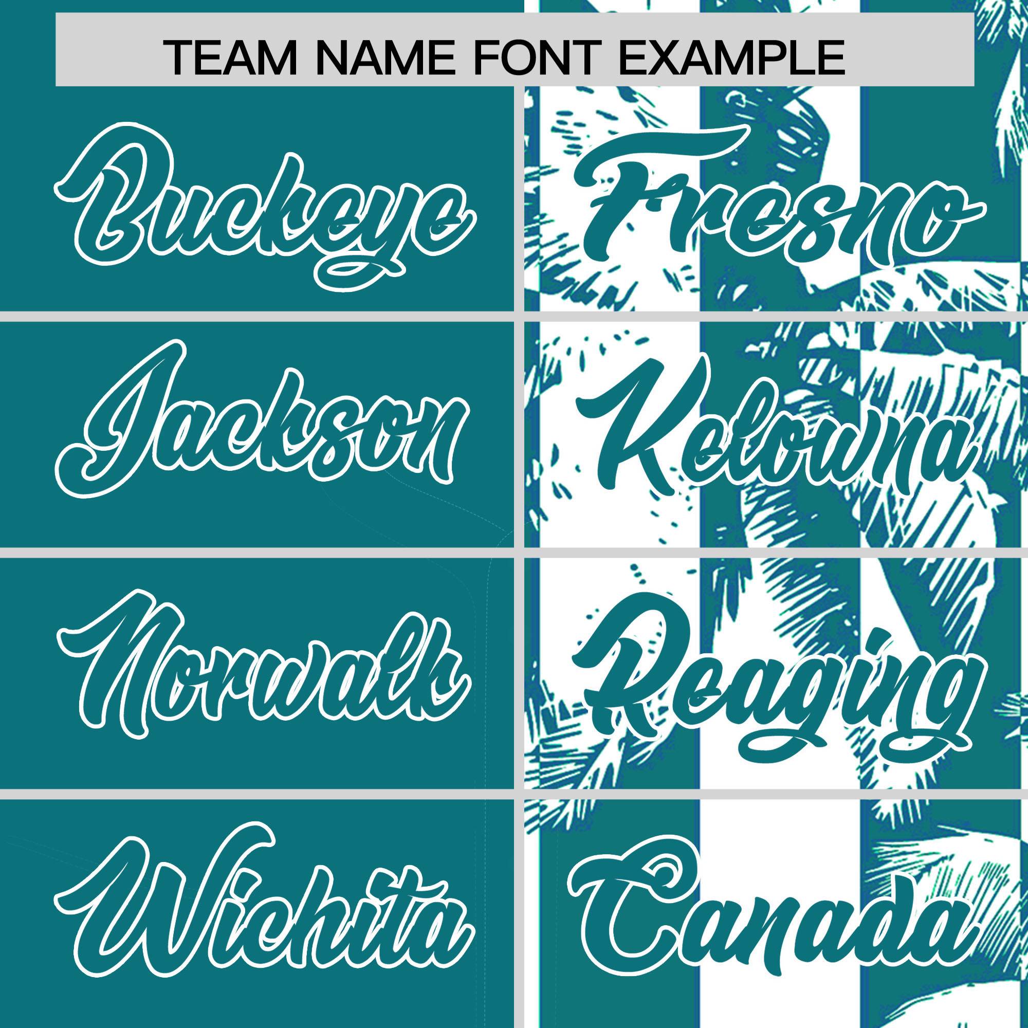 Custom Aqua White Split Fashion Coconut Tree Design Authentic Baseball Jersey| KXKSHOP