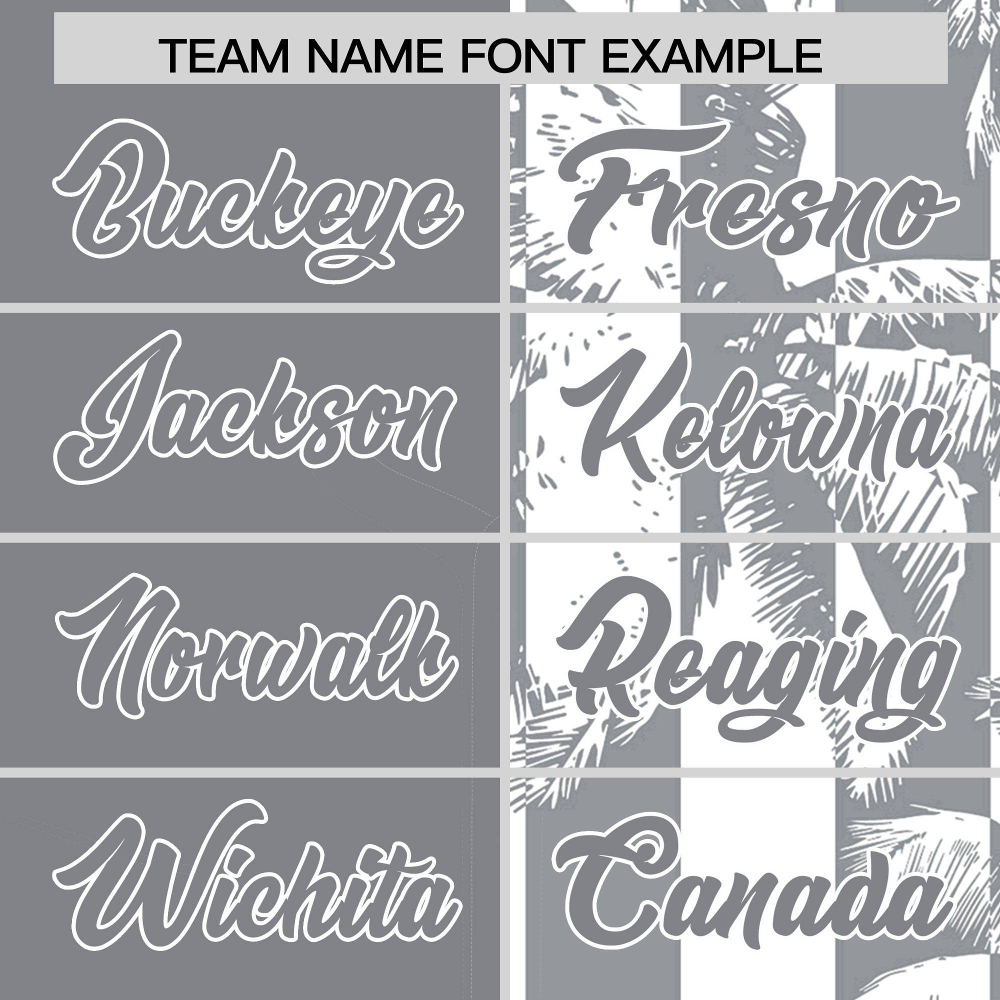 Custom Gray White Split Fashion Coconut Tree Design Authentic Baseball Jersey| KXKSHOP