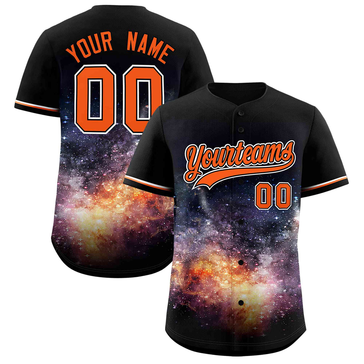 Custom Black Personalized Starburst Pattern Authentic Baseball Jersey| KXKSHOP