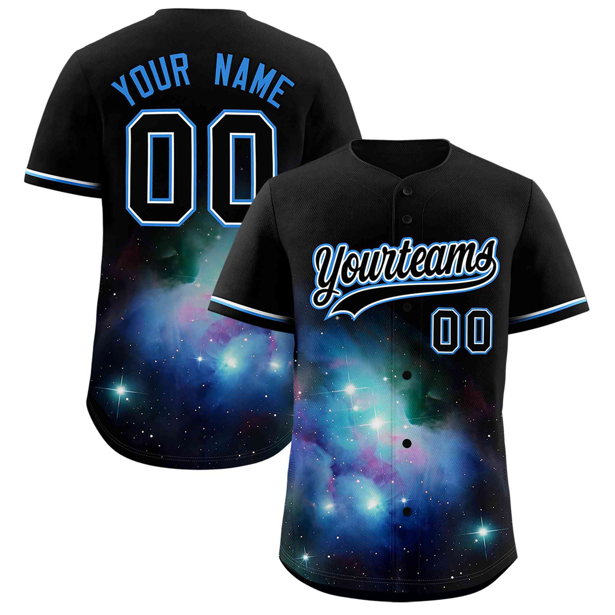 Custom Black Personalized Starburst Pattern Authentic Baseball Jersey| KXKSHOP
