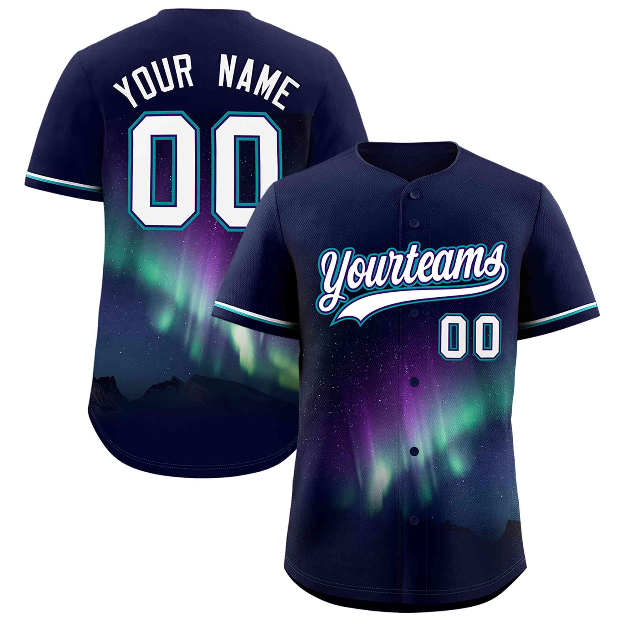 Custom Navy Personalized Starburst Pattern Authentic Baseball Jersey| KXKSHOP