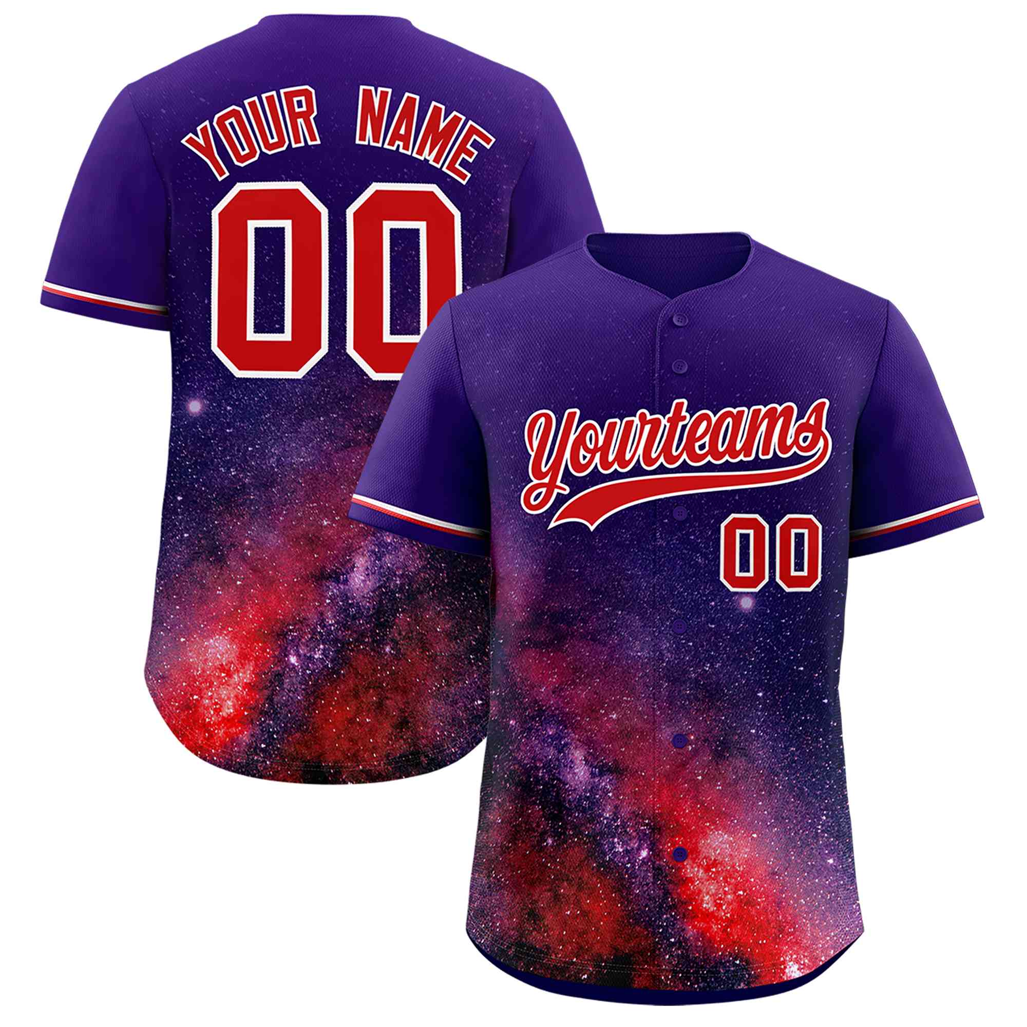 Custom Purple Personalized Starburst Pattern Authentic Baseball Jersey| KXKSHOP