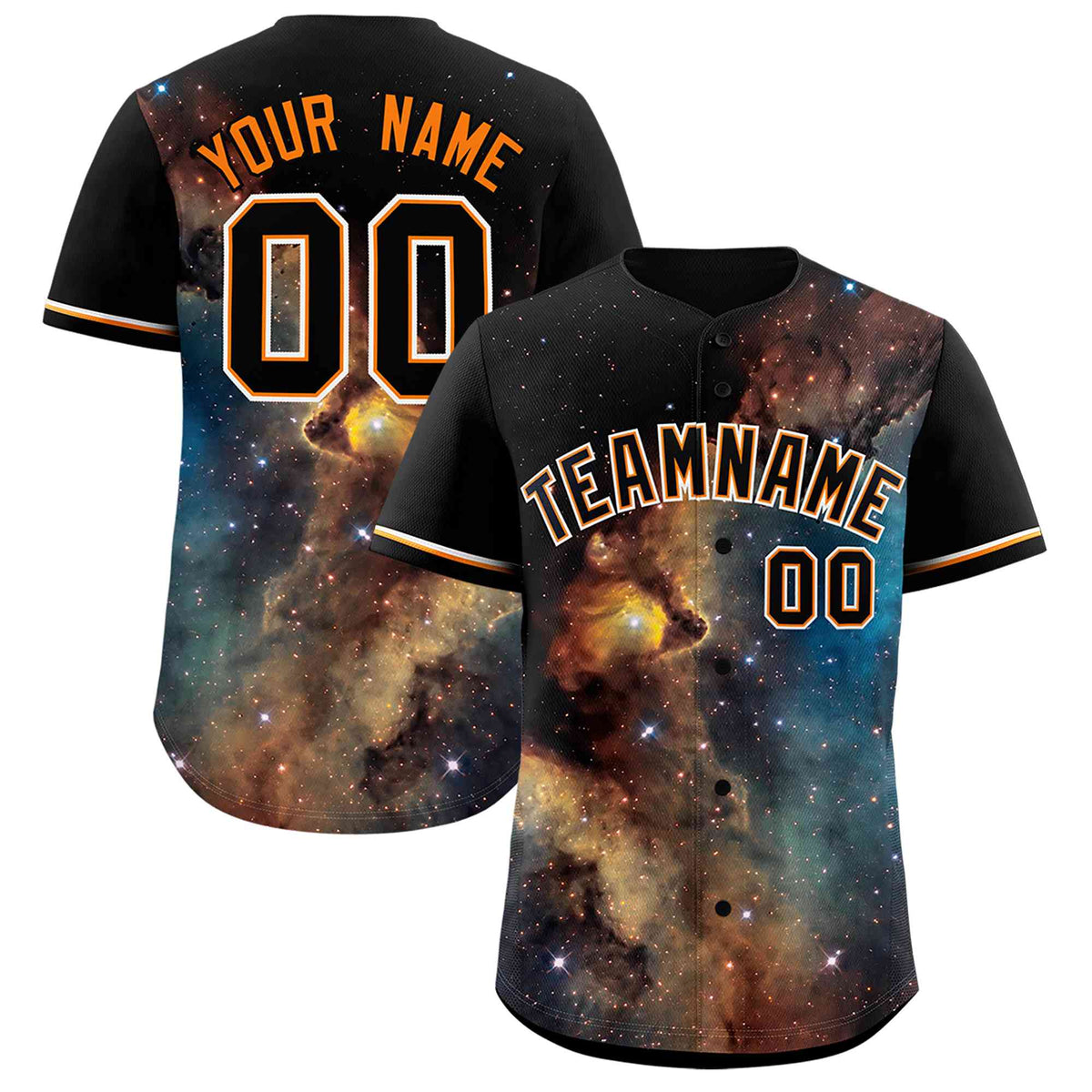Custom Black Personalized Starburst Pattern Authentic Baseball Jersey| KXKSHOP