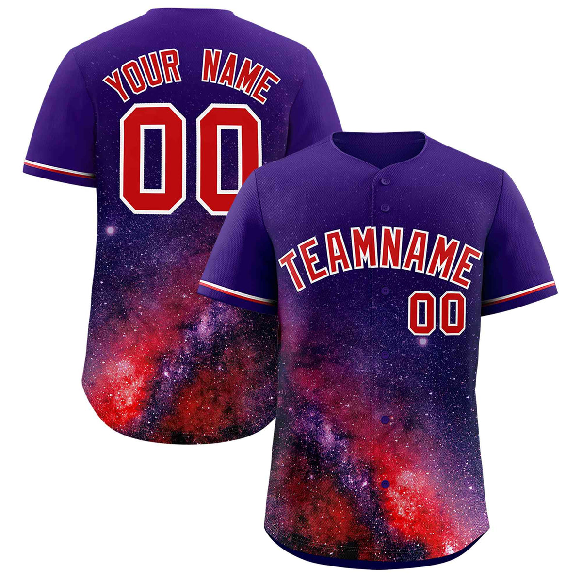 Custom Purple Personalized Starburst Pattern Authentic Baseball Jersey| KXKSHOP