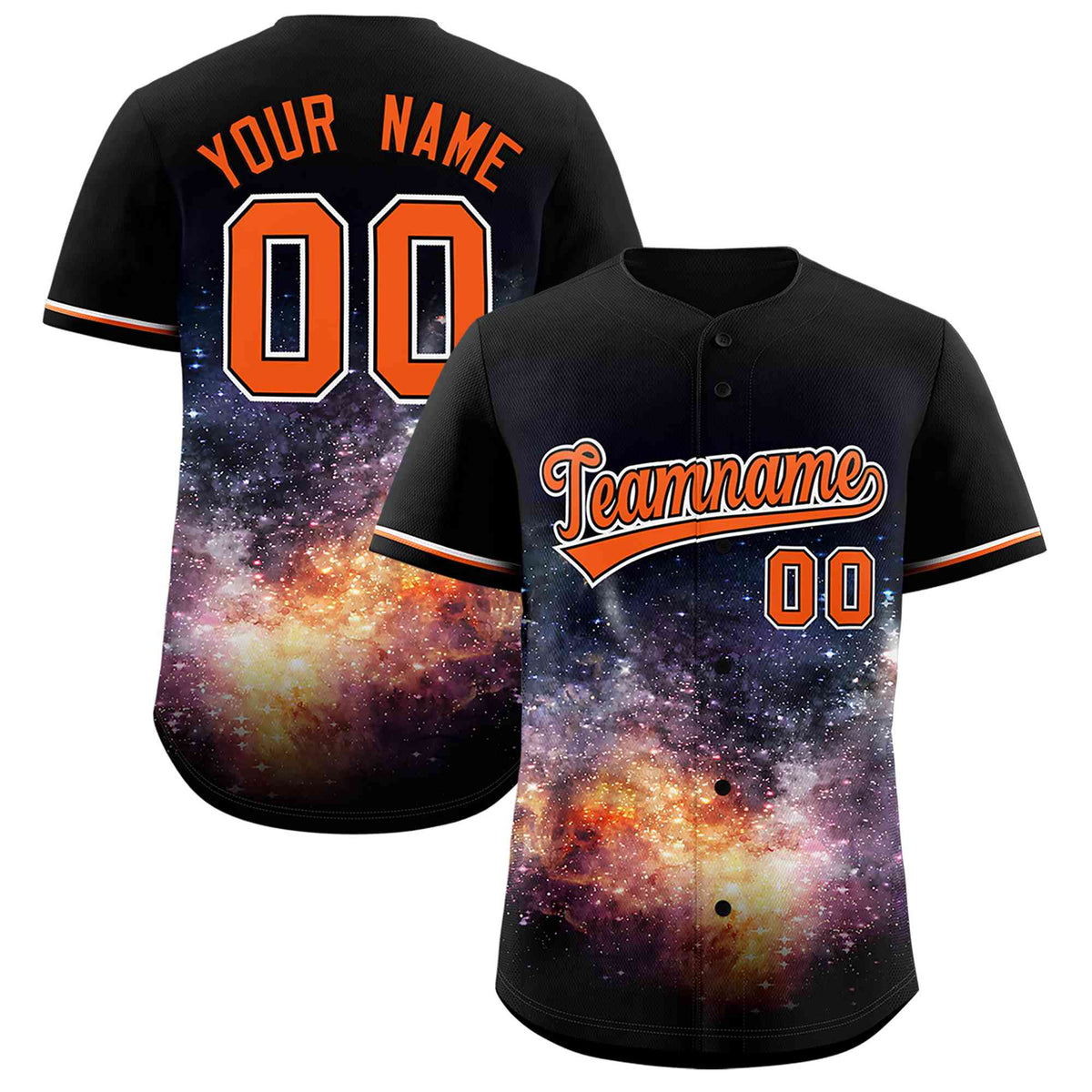 Custom Black Personalized Starburst Pattern Authentic Baseball Jersey| KXKSHOP