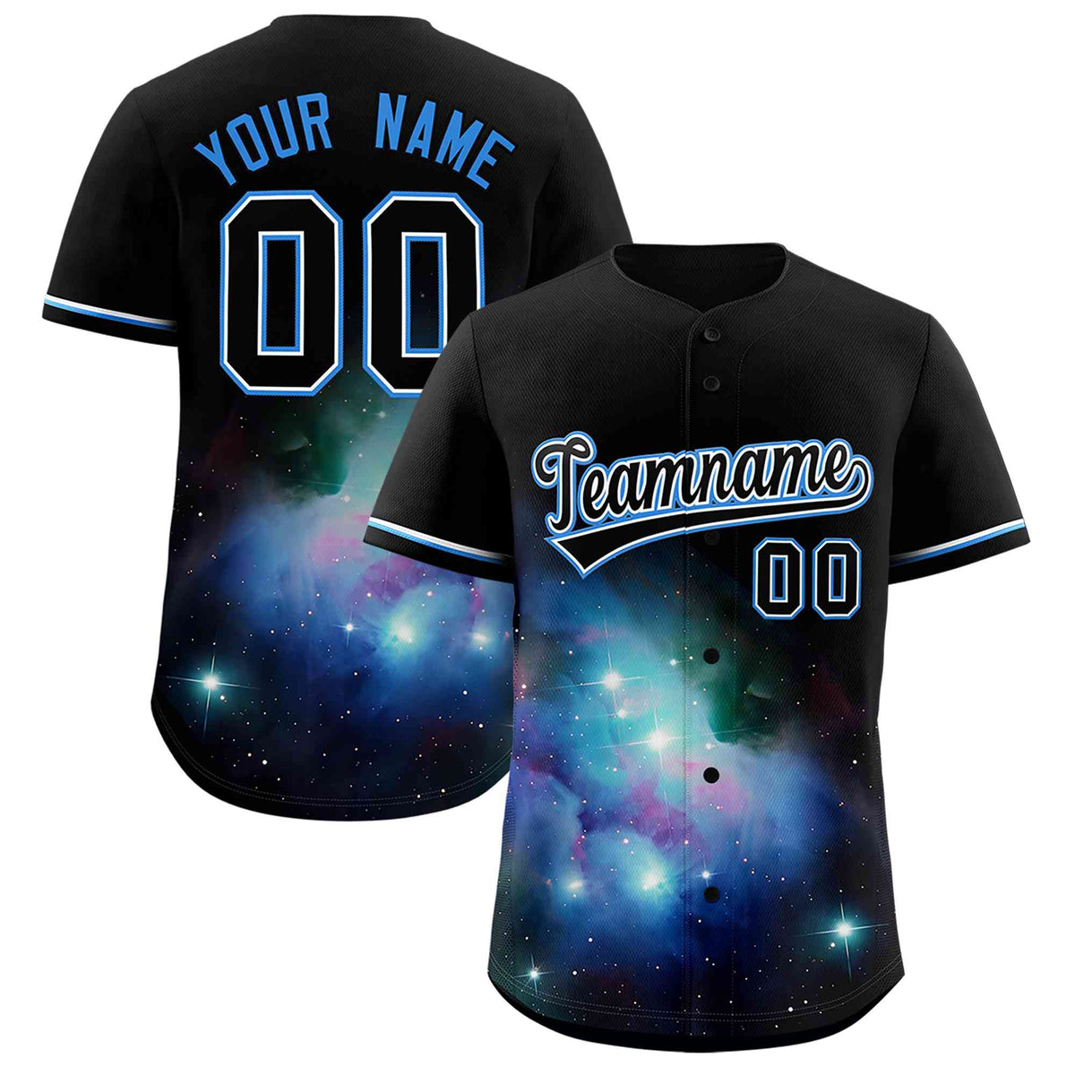 Custom Black Personalized Starburst Pattern Authentic Baseball Jersey| KXKSHOP