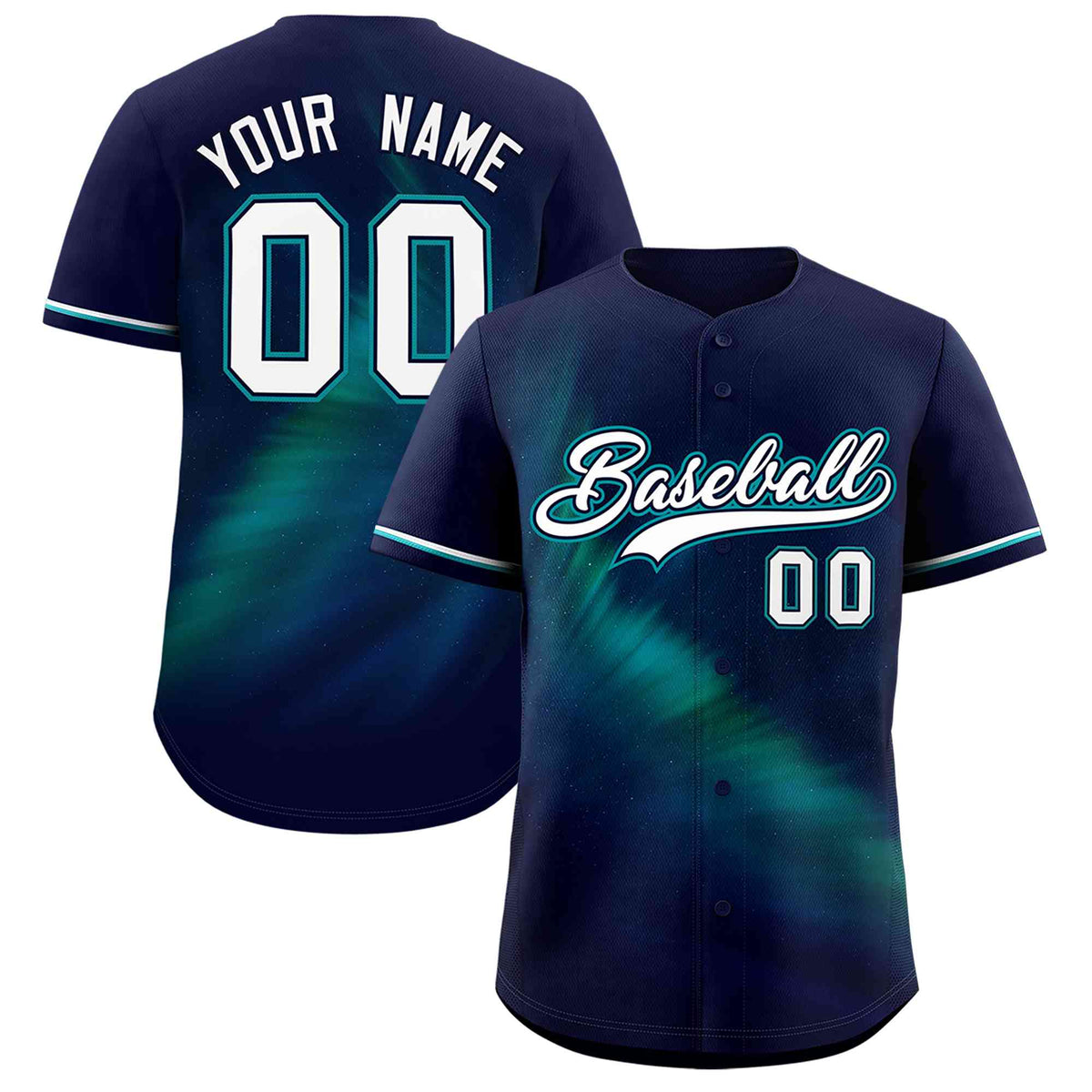 Custom Navy Personalized Starburst Pattern Authentic Baseball Jersey| KXKSHOP