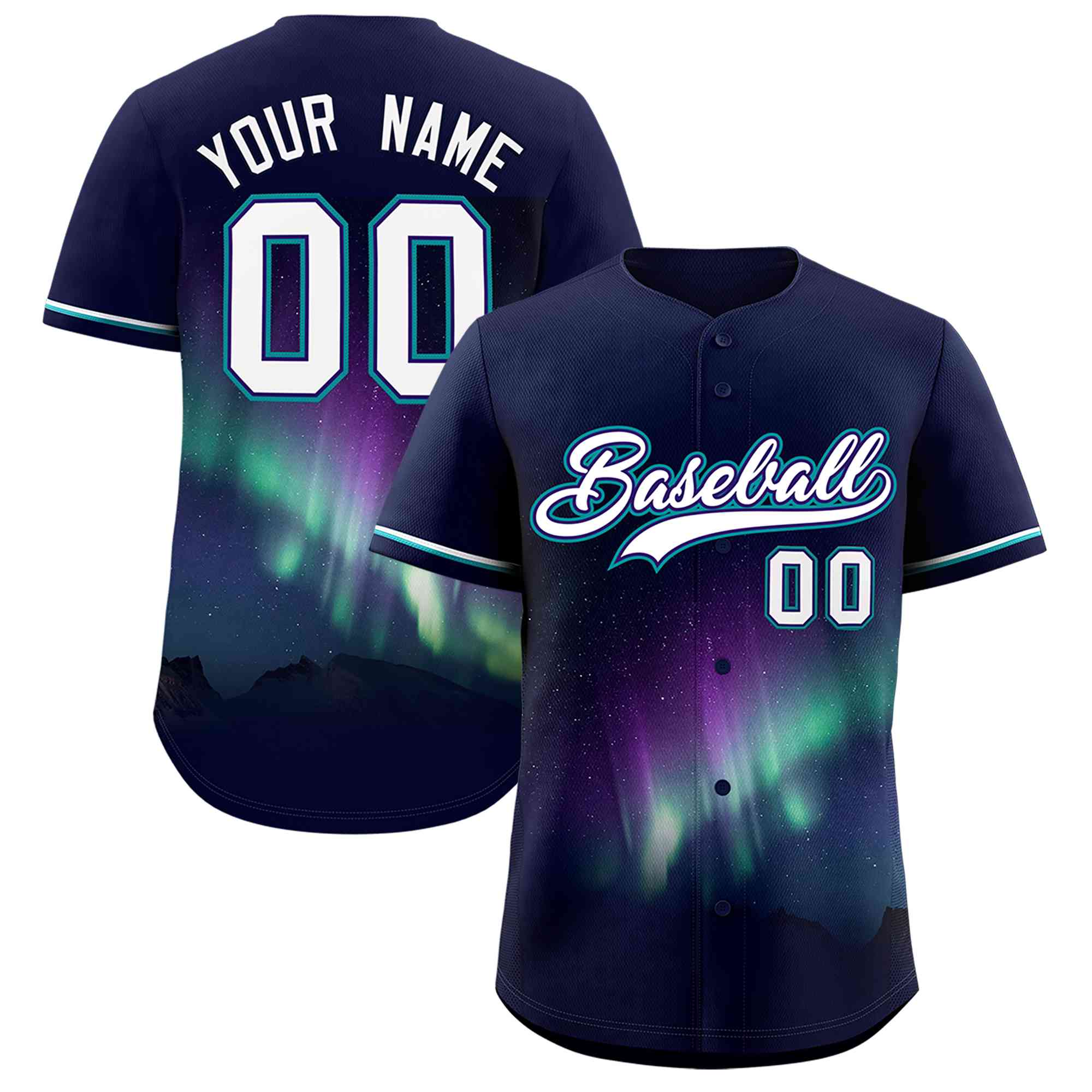 Custom Navy Personalized Starburst Pattern Authentic Baseball Jersey| KXKSHOP