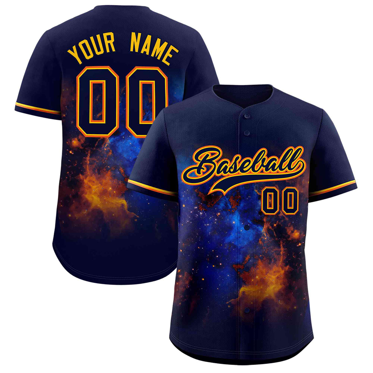 Custom Navy Personalized Starburst Pattern Authentic Baseball Jersey| KXKSHOP