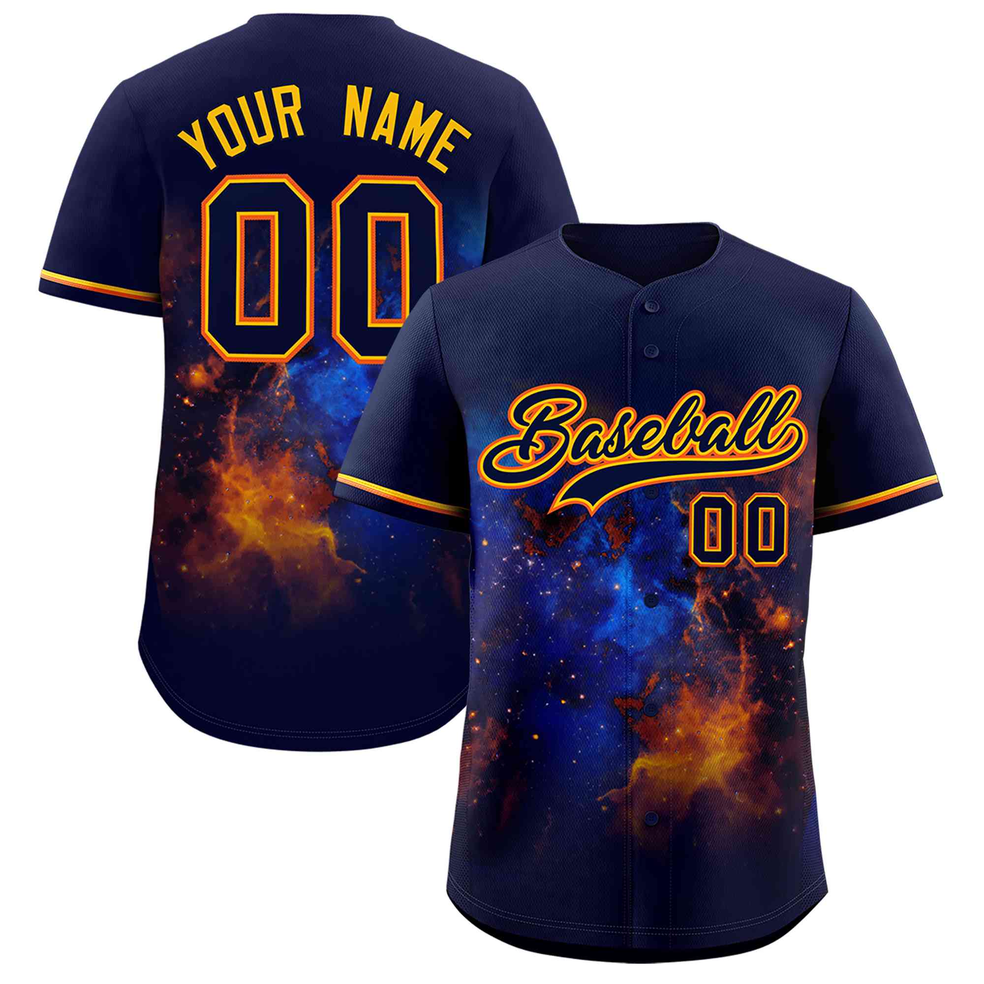 Custom Navy Personalized Starburst Pattern Authentic Baseball Jersey| KXKSHOP