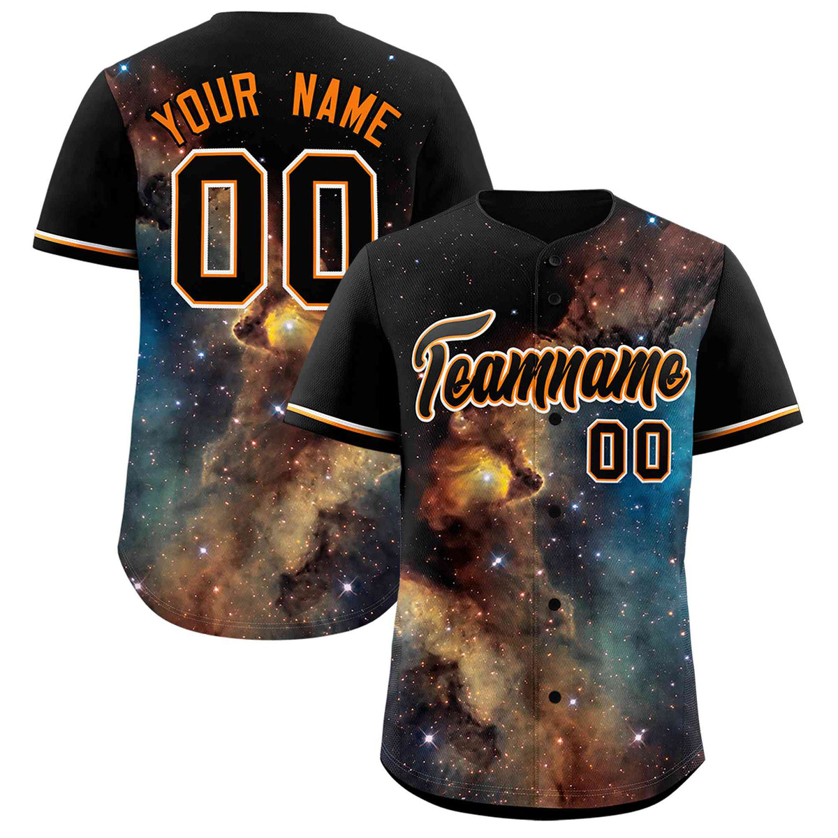 Custom Black Personalized Starburst Pattern Authentic Baseball Jersey| KXKSHOP