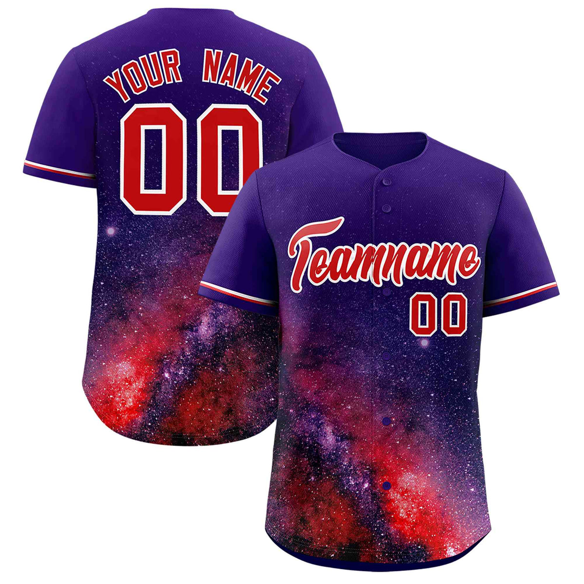 Custom Purple Personalized Starburst Pattern Authentic Baseball Jersey| KXKSHOP