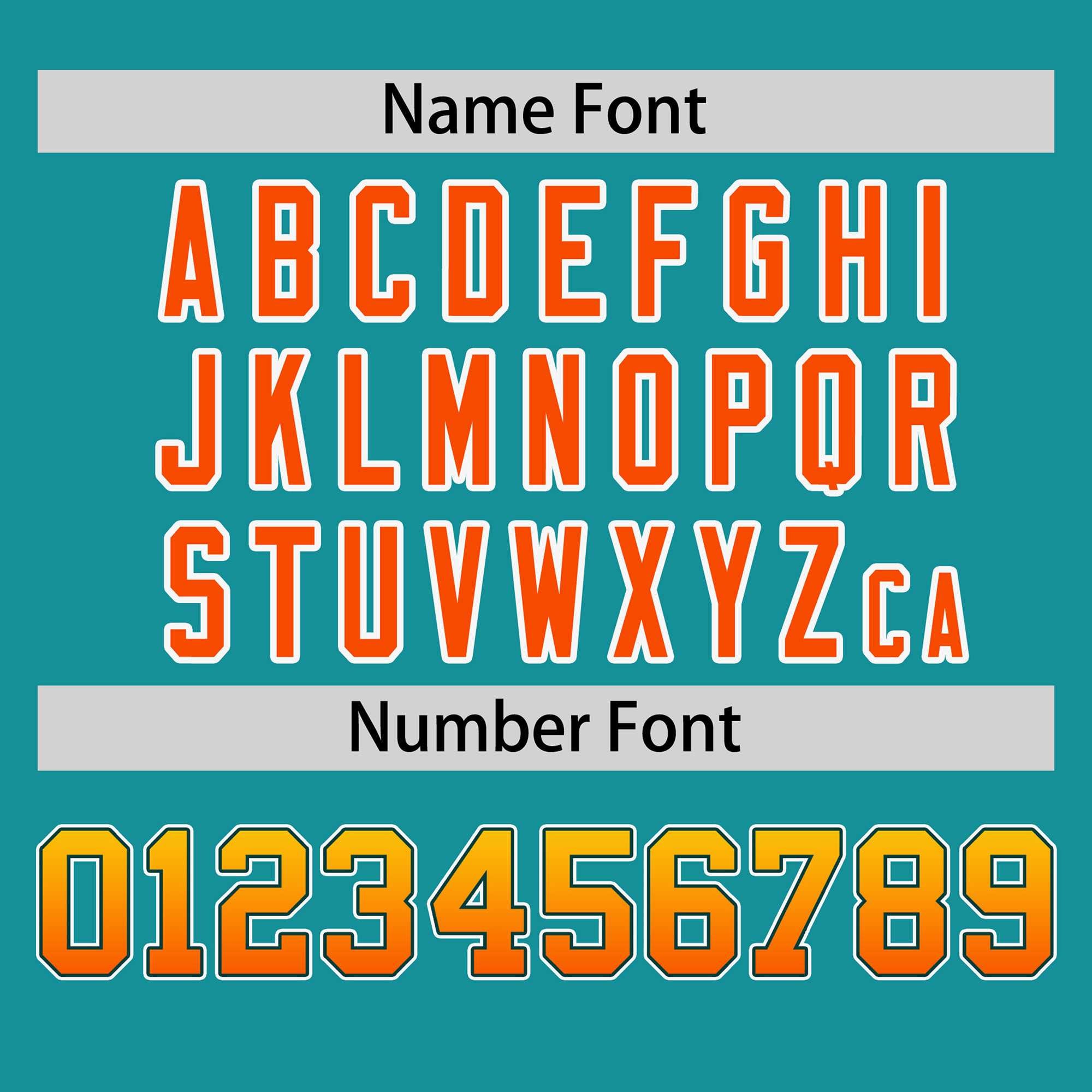 Custom Aqua Gold-Orange Personalized Gradient Font And Side Design Authentic Baseball Jersey