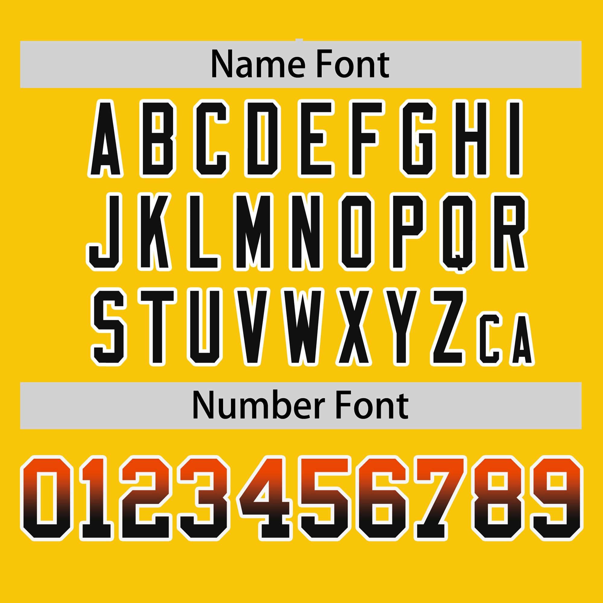 Custom Gold Orange-Black Personalized Gradient Font And Side Design Authentic Baseball Jersey