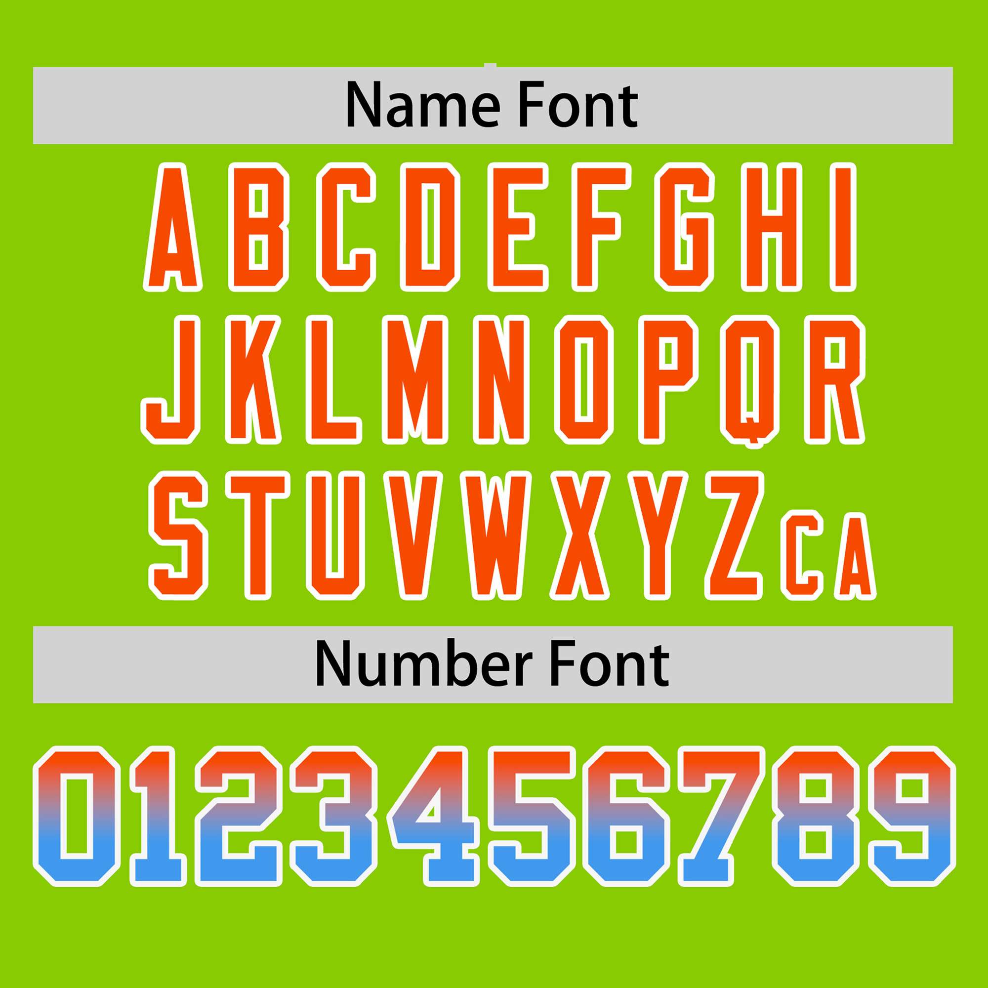 Custom Neon Green Orange-Powder Blue Personalized Gradient Font And Side Design Authentic Baseball Jersey