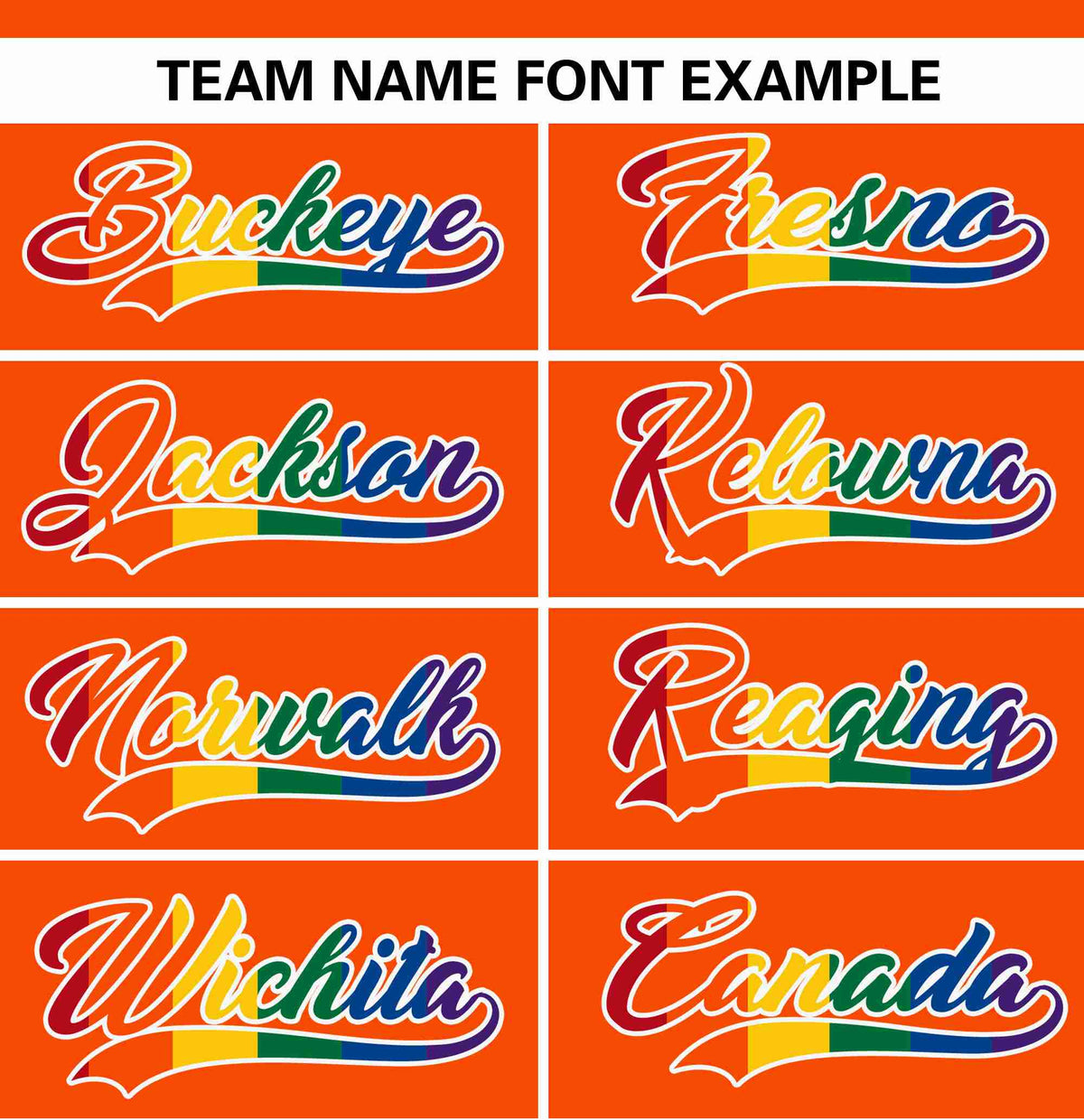 Custom Orange LGBT Rainbow For Pride Month Raglan Sleeves Authentic Baseball Jersey