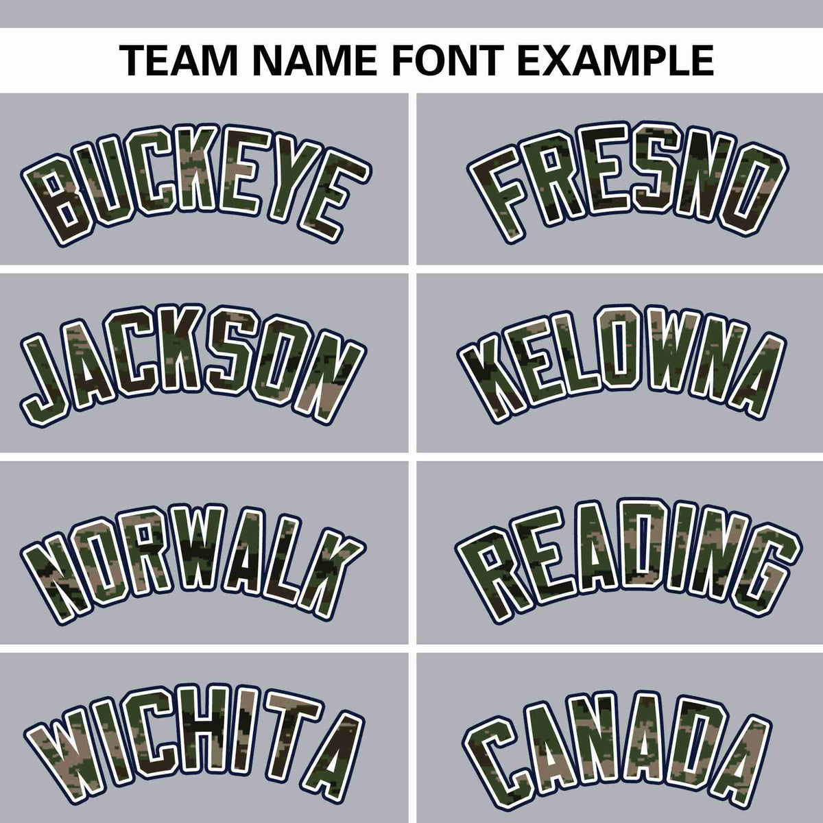 Custom Gray Personalized Camo Font Authentic Baseball Jersey