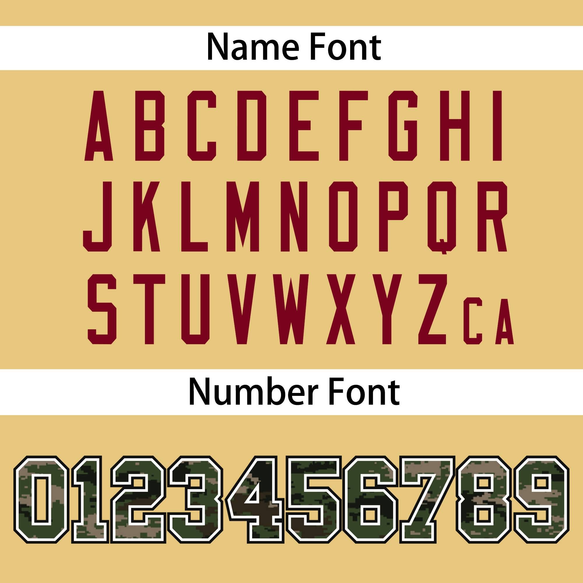 Custom Khaki Personalized Camo Font Authentic Baseball Jersey