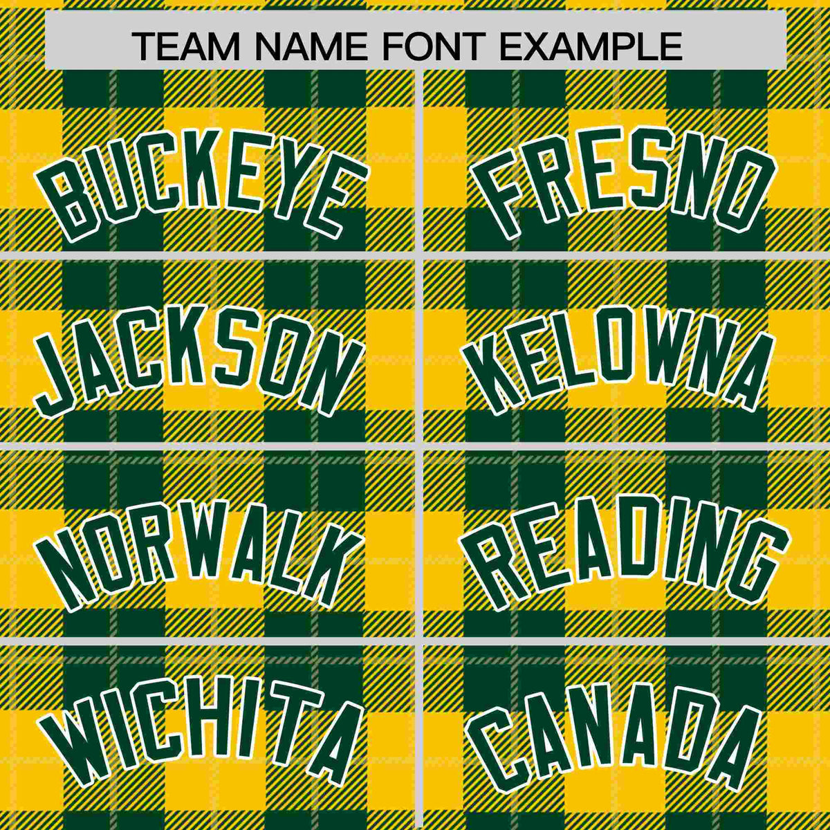 Custom Green Gold Personalized Plaid Design Authentic Baseball Jersey