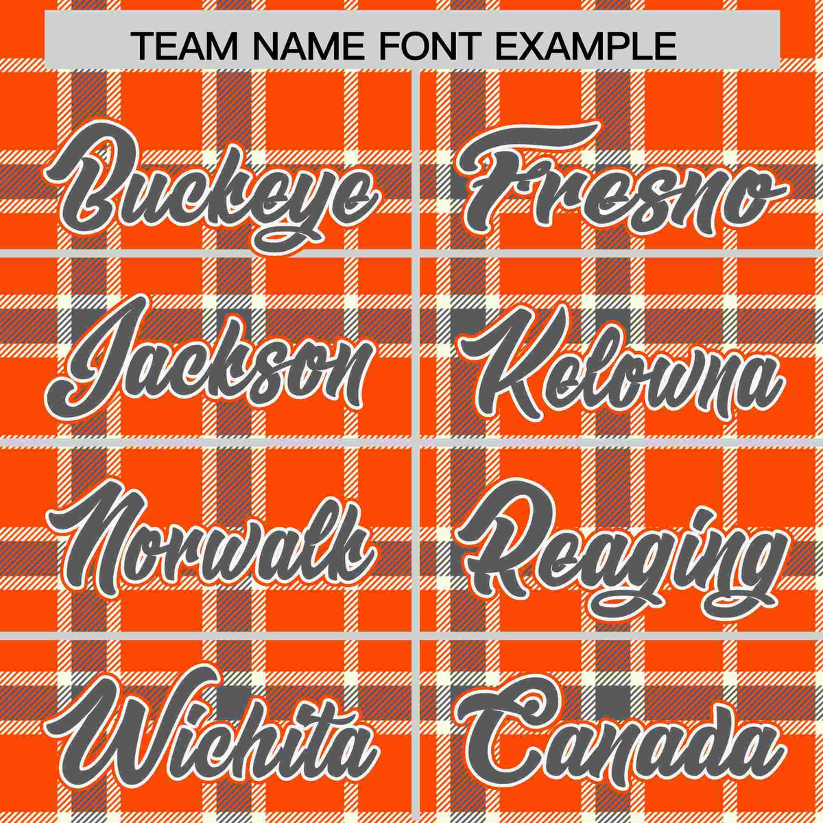 Custom Orange Personalized Plaid Design Authentic Baseball Jersey