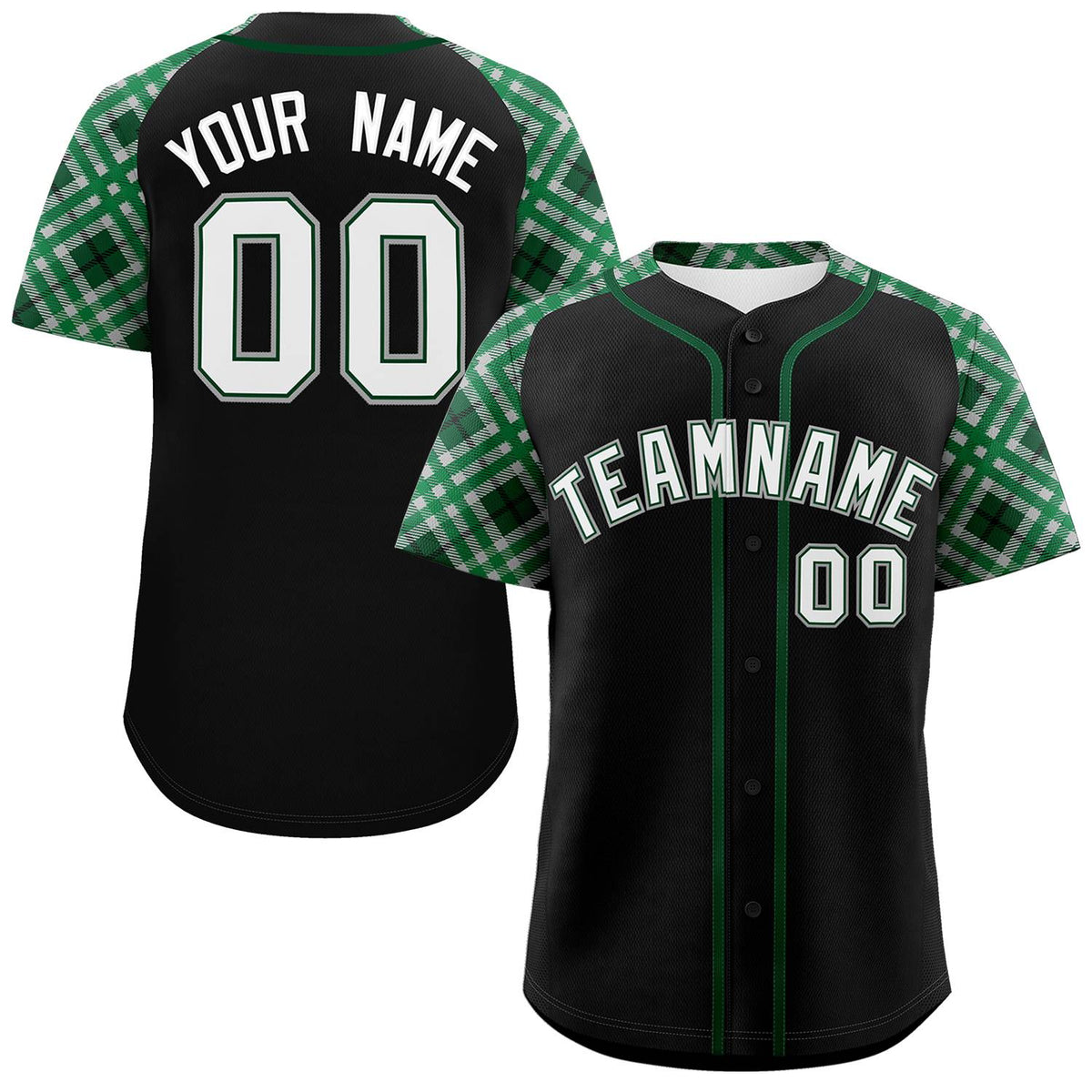 Custom Black White-Gray Personalized Raglan Sleeves Authentic Baseball Jersey | KXKSHOP