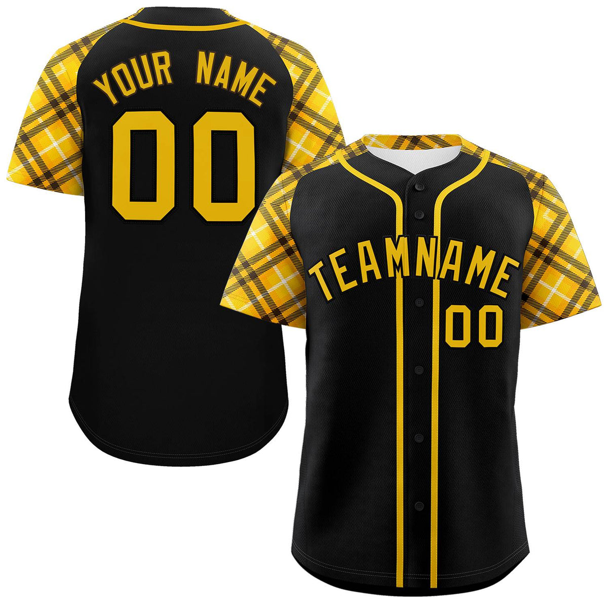 Custom Black Khaki-Brown Personalized Raglan Sleeves Authentic Baseball Jersey | KXKSHOP
