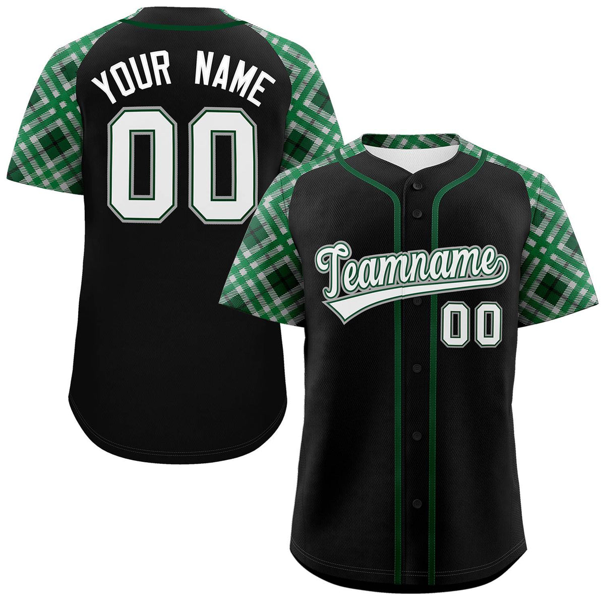 Custom Black White-Gray Personalized Raglan Sleeves Authentic Baseball Jersey | KXKSHOP