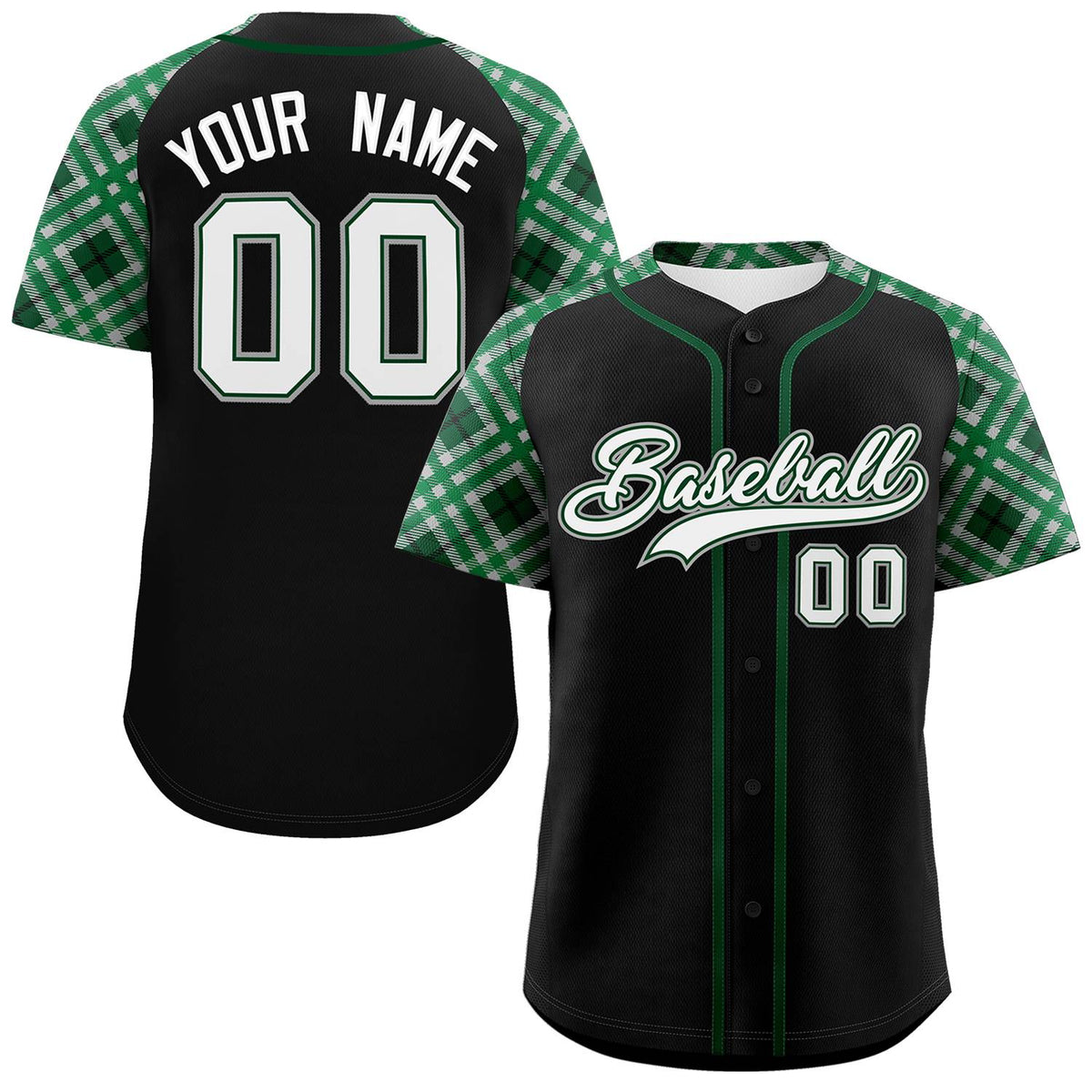 Custom Black White-Gray Personalized Raglan Sleeves Authentic Baseball Jersey | KXKSHOP