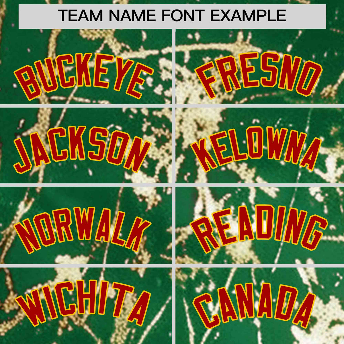Custom Kelly Green Red Metallic Gold Splatter Breathable&Wrinkle-Resistant Baseball Jersey