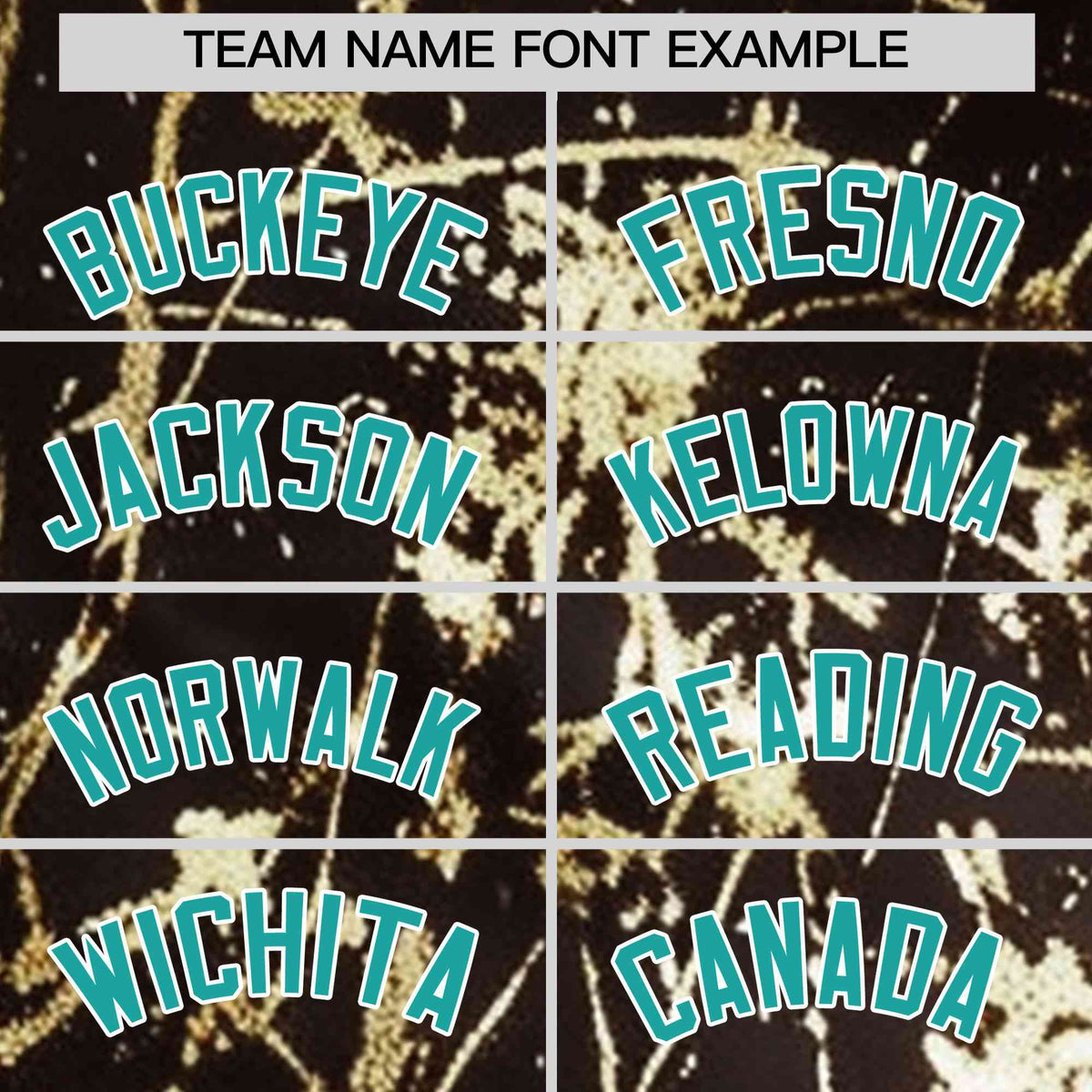 Custom Brown Aqua Metallic Gold Splatter Urban Streetwear Baseball Jersey