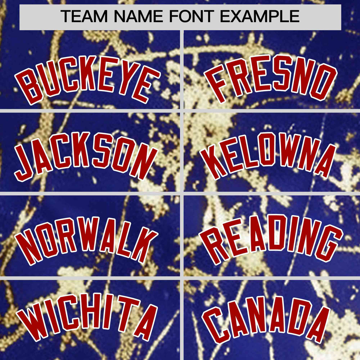Custom Royal Red Metallic Gold Splatter Breathable&Wrinkle-Resistant Baseball Jersey