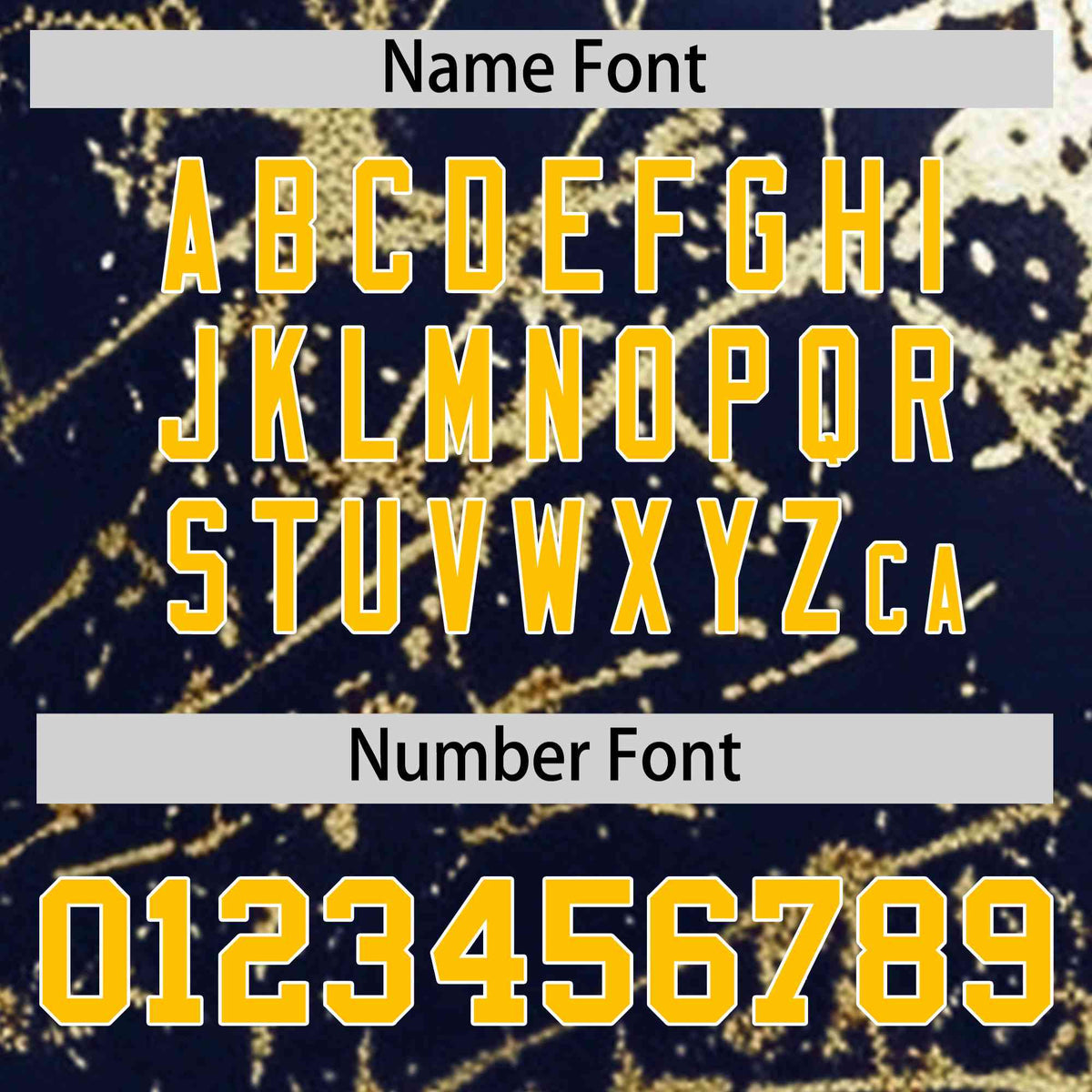 Custom Navy Yellow Metallic Gold Splatter Urban Streetwear Baseball Jersey| KXKSHOP