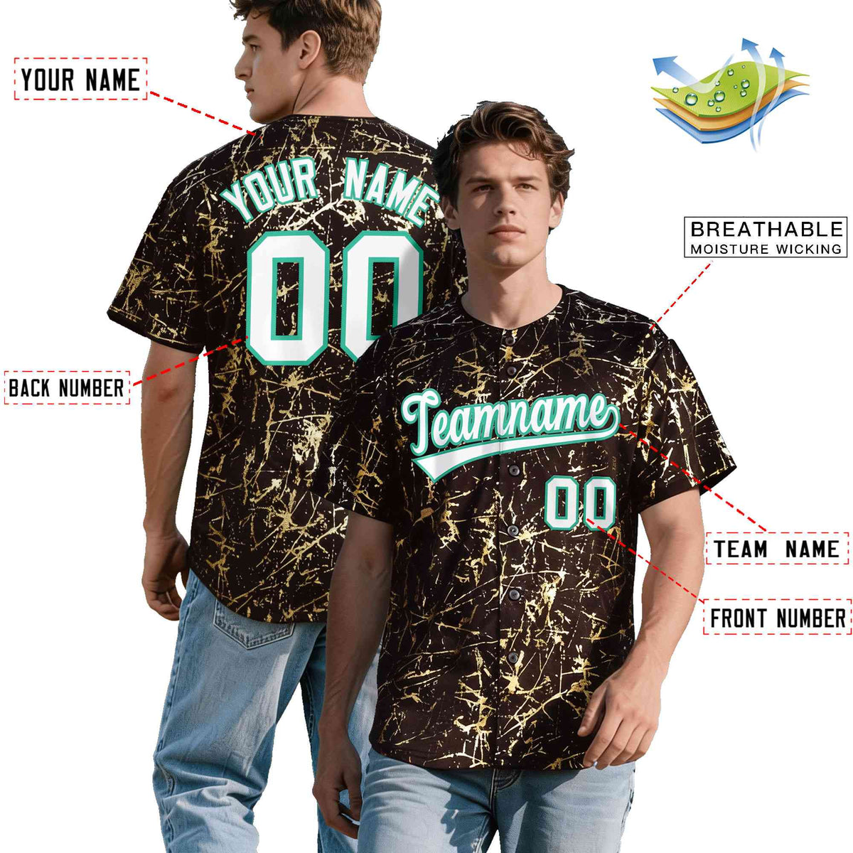 Custom Crimson White Black&Shiny Gold Cracked Foil Breathable Mesh Streetwear Baseball Jersey| KXKSHOP