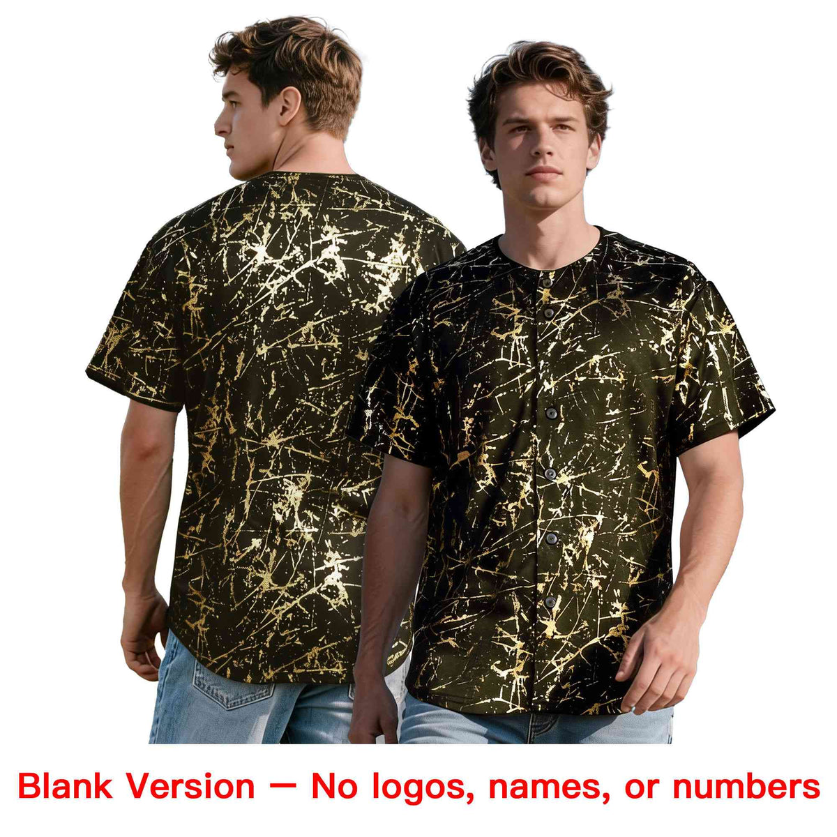Custom Olive Old Gold Shiny Gold Cracked Texture Baseball Jersey| KXKSHOP