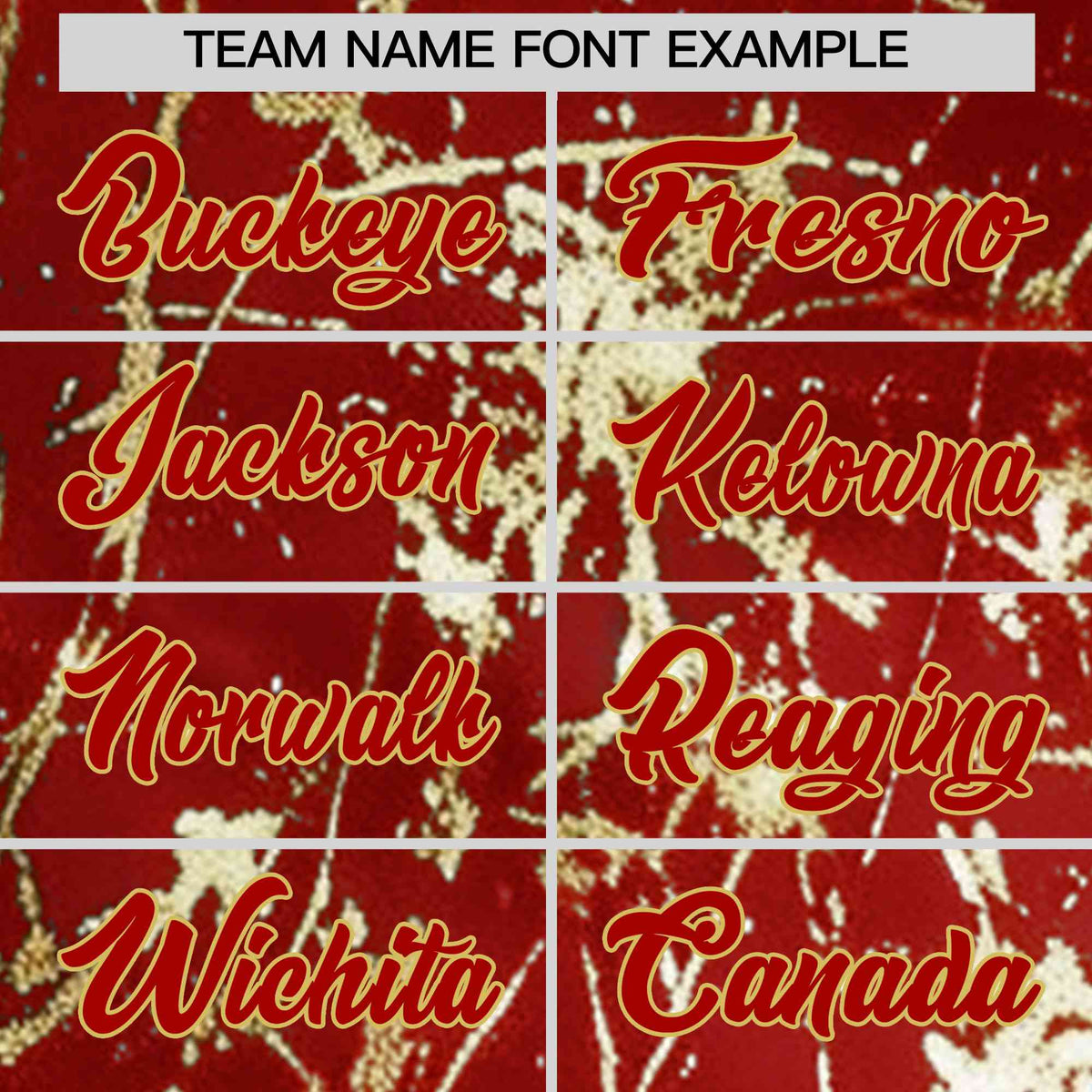 Custom Red Old Gold Metallic Gold Splatter Breathable&Wrinkle-Resistant Baseball Jersey