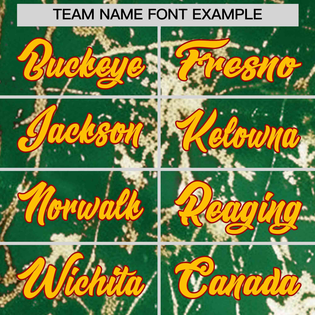 Custom Kelly Green Yellow Black&Gold Marble Print Clubwear Party Streetwear Baseball Jersey