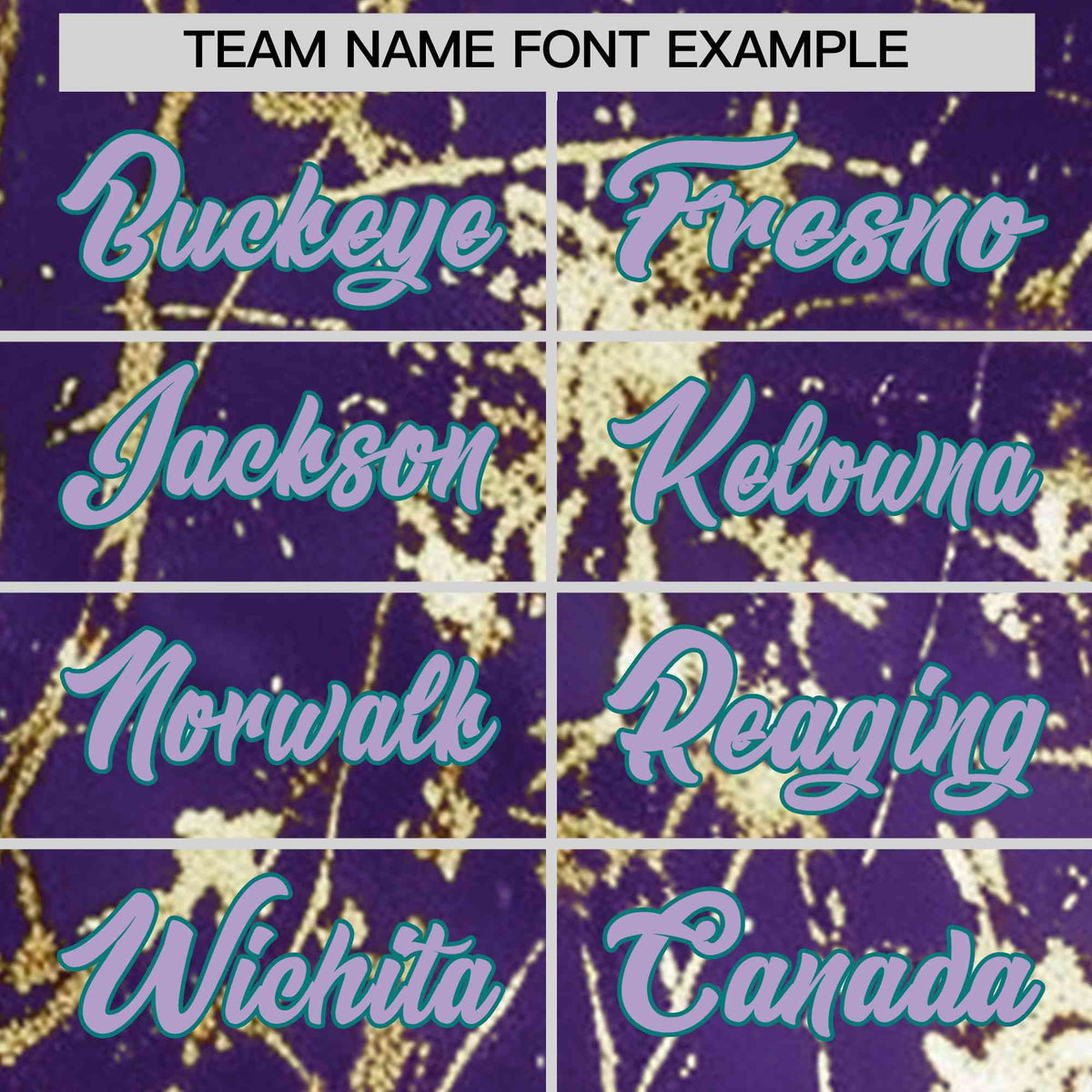 Custom Purple Light Purple Metallic Gold Splatter Breathable&Wrinkle-Resistant Baseball Jersey
