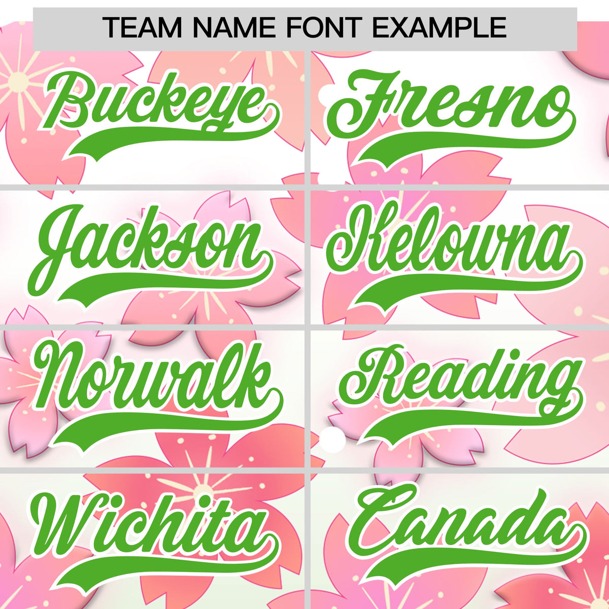 Custom Hooded Baseball Jersey | Pink Light Green Cherry Blossom Breathable Athleisure Streetwear