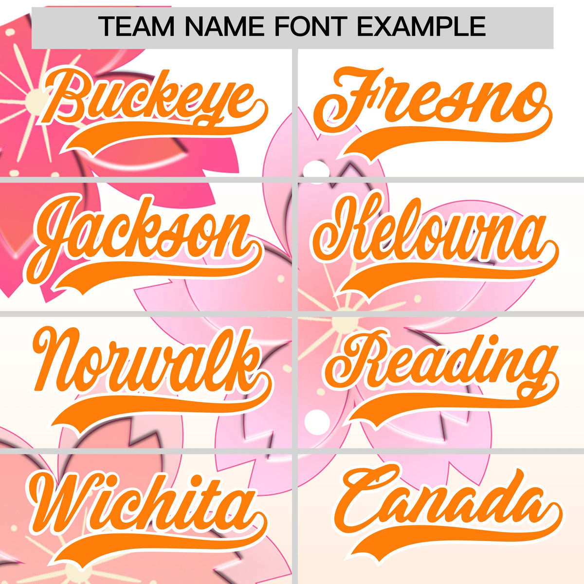 Custom Hooded Baseball Jersey | Pink Orange Cherry Blossom Moisture-Wicking Jersey for Men &amp; Women