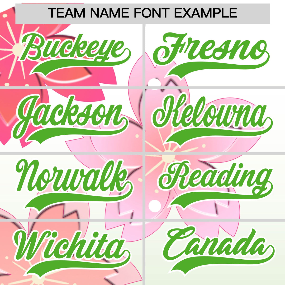 Custom Hooded Baseball Jersey | Pink Light Green Cherry Blossom Breathable Athleisure Streetwear