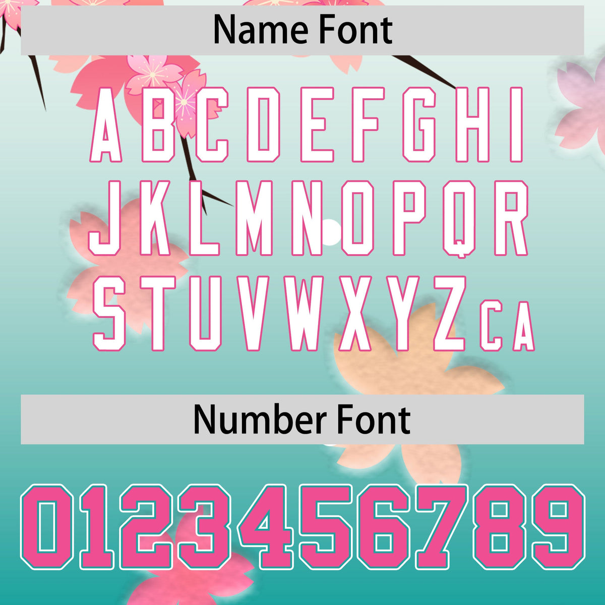 Custom Hooded Baseball Jersey | Pink Aqua Cherry Blossom Personalized Name &amp; Number Sport Jersey