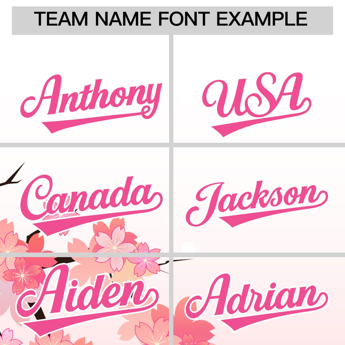 Custom Hooded Baseball Jersey | Pink White Cherry Blossom Personalized Name &amp; Number Sport Jersey