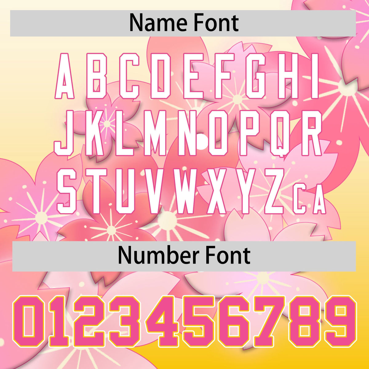 Custom Hooded Baseball Jersey | Gold White Cherry Blossom Personalized Name &amp; Number Sport Jersey