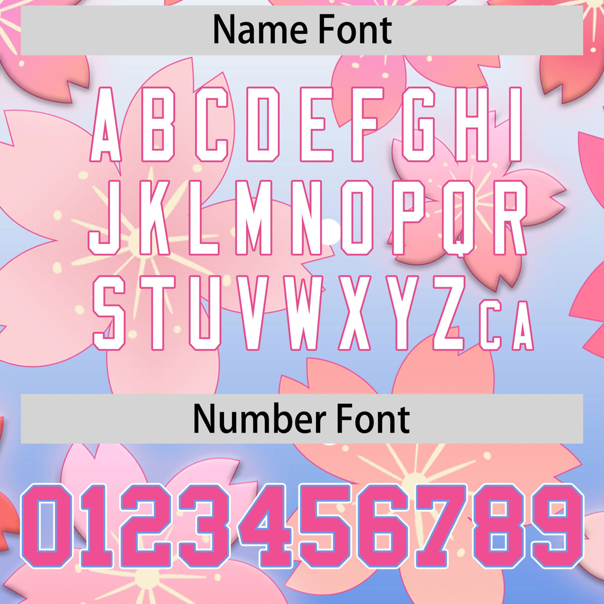 Custom Hooded Baseball Jersey | Pink Light Blue Cherry Blossom Personalized Name &amp; Number Sport Jersey